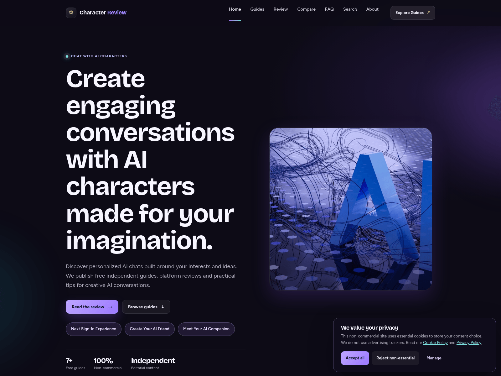 Screenshot of charater-ai-review.com