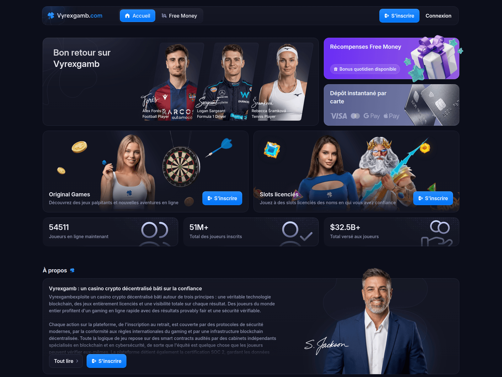 Screenshot of vyrexgamb.com