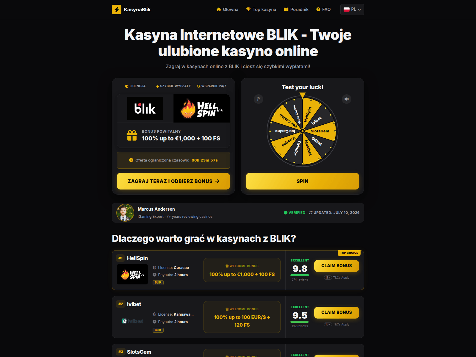 Captura de pantalla de kasynainternetoweblik.com