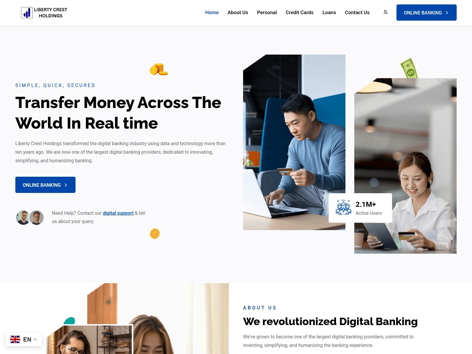Screenshot of libertycrestholdings.com