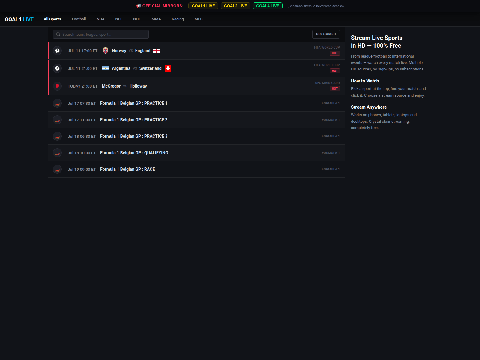 Screenshot of goal4.live