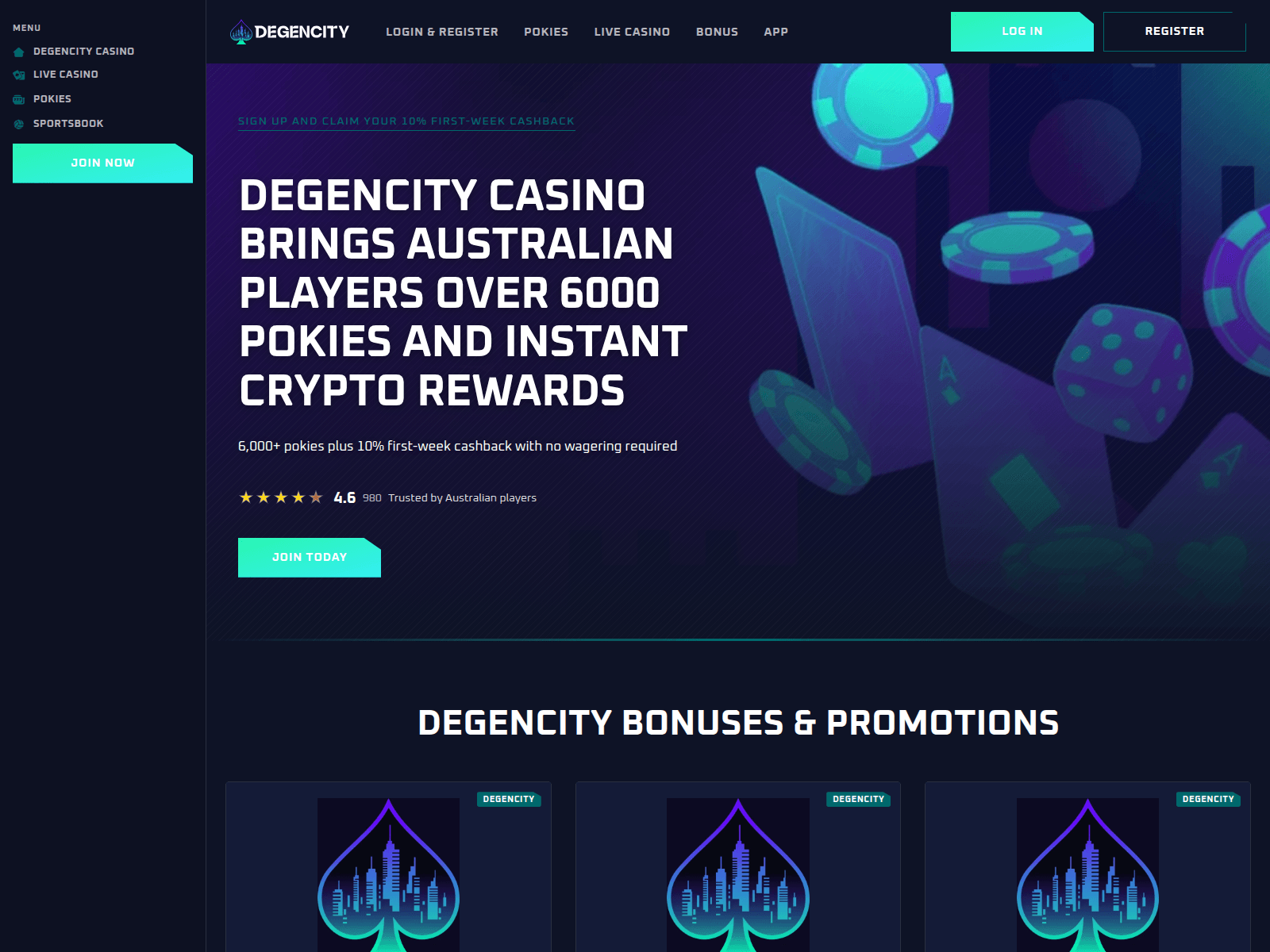 Знімок екрана degenxcity.com