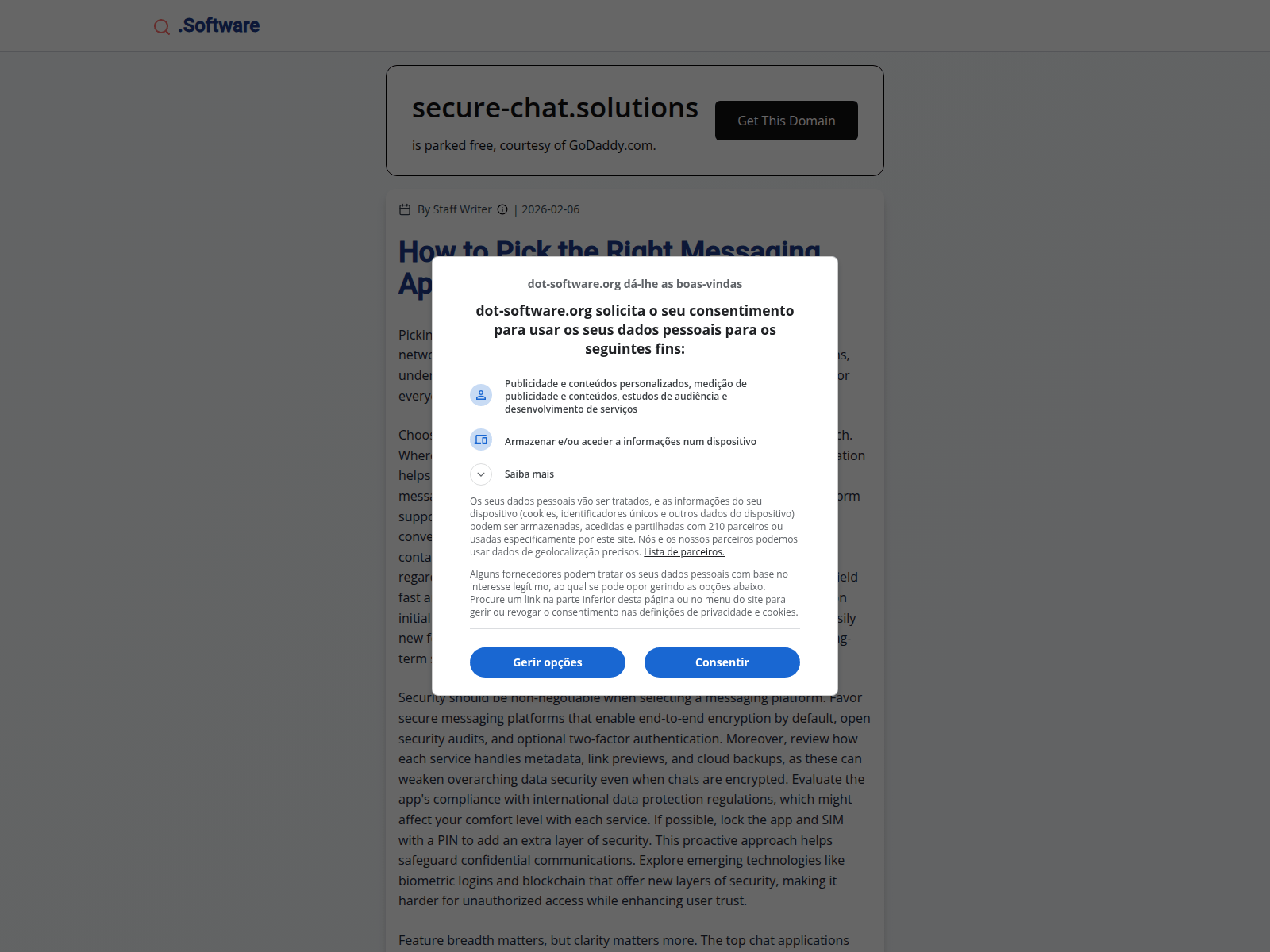 Знімок екрана secure-chat.solutions