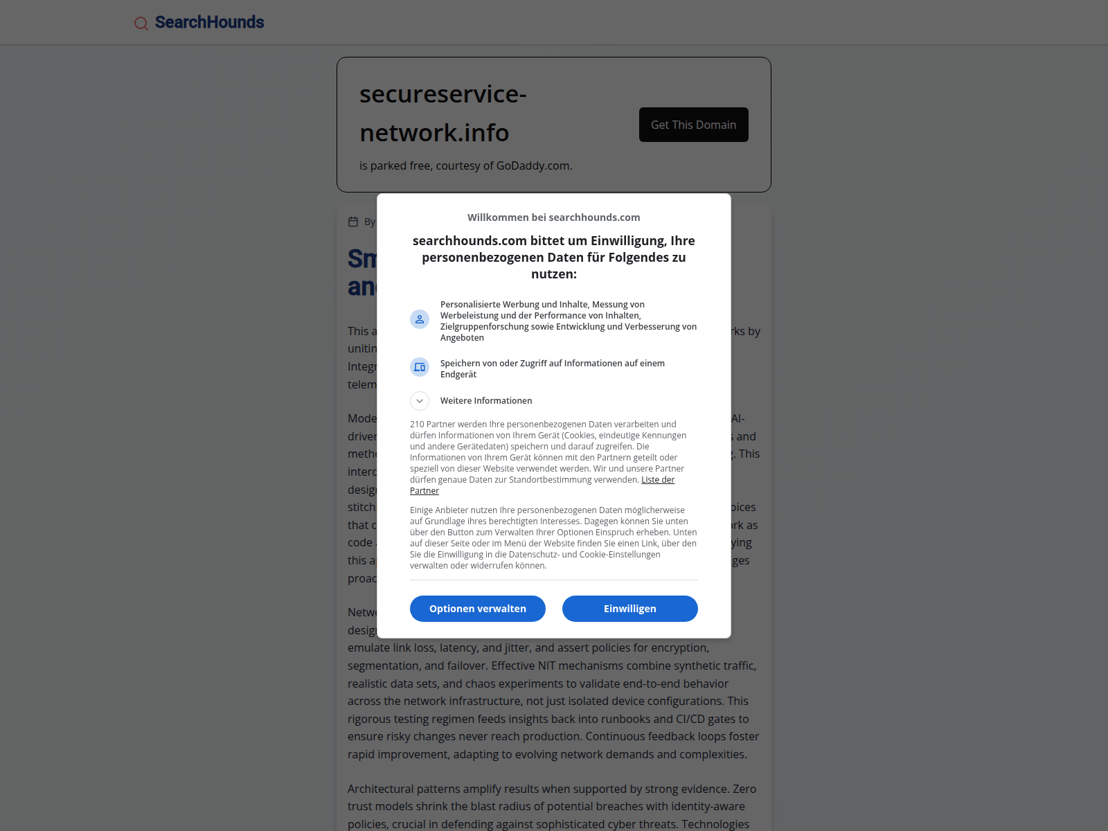 Знімок екрана secureservice-network.info