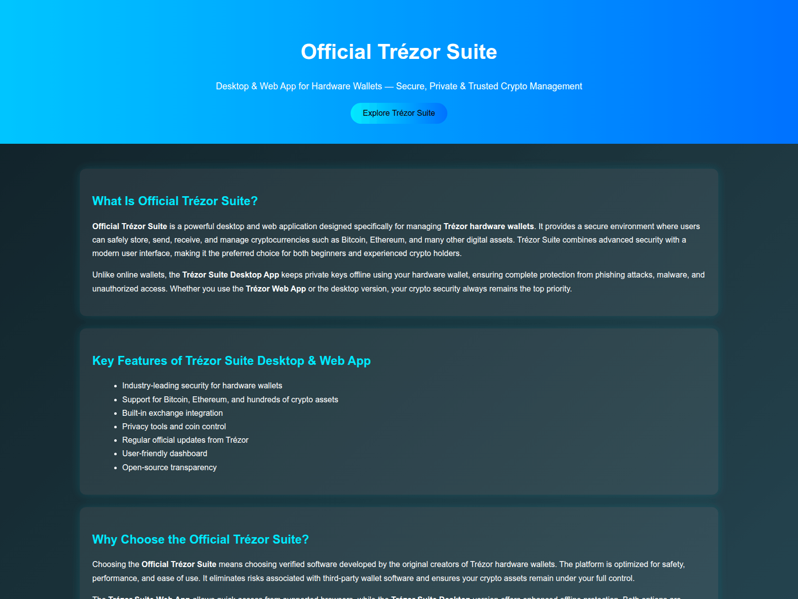 Screenshot of trezaoiresuite.wasmer.app