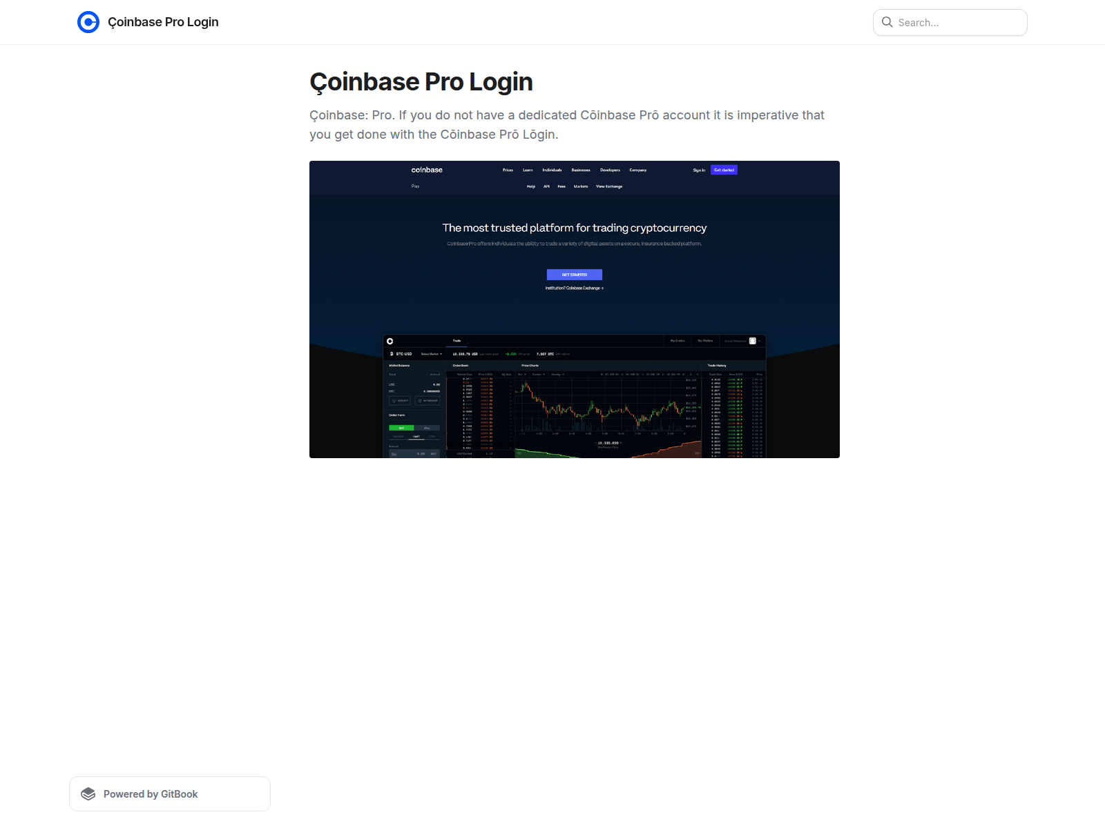 Screenshot of coiinbasap-rologiin.gitbook.io