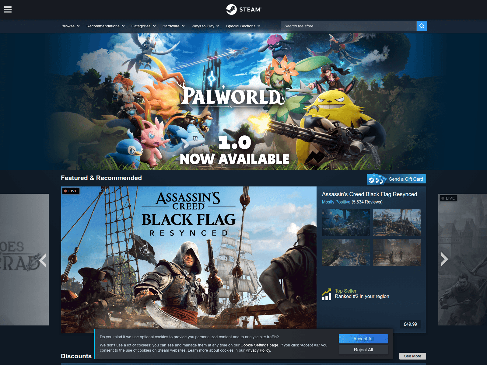 Screenshot of steam-proxy.humorously.cn