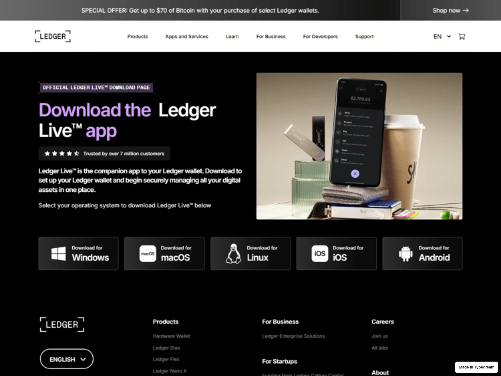 Screenshot of co-web-ledger-live-login.typedream.app