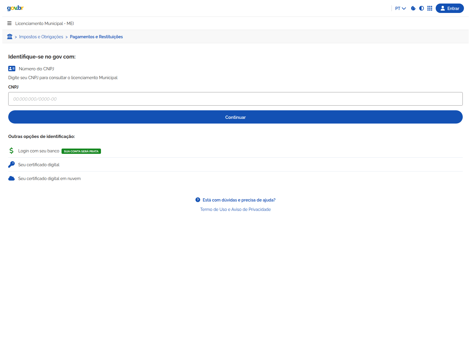 Screenshot of pagmei-regularize.com