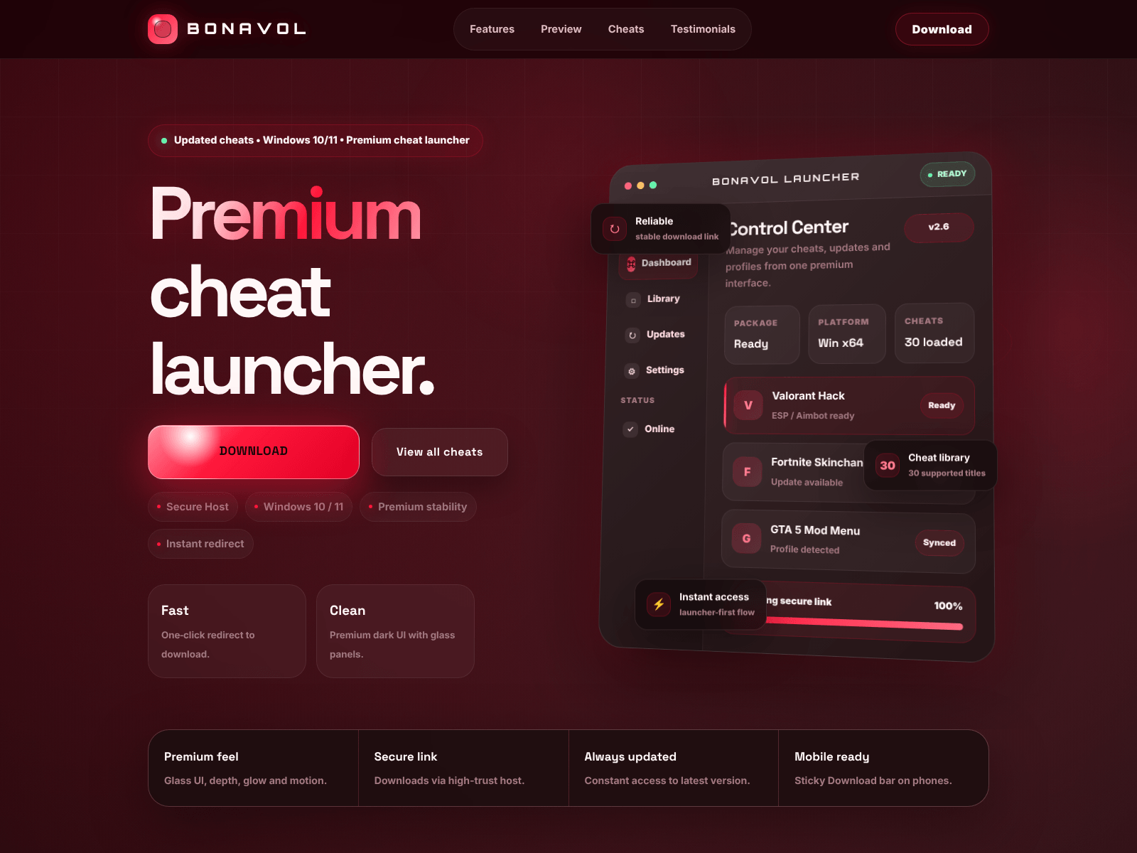 Screenshot of bonavol.info