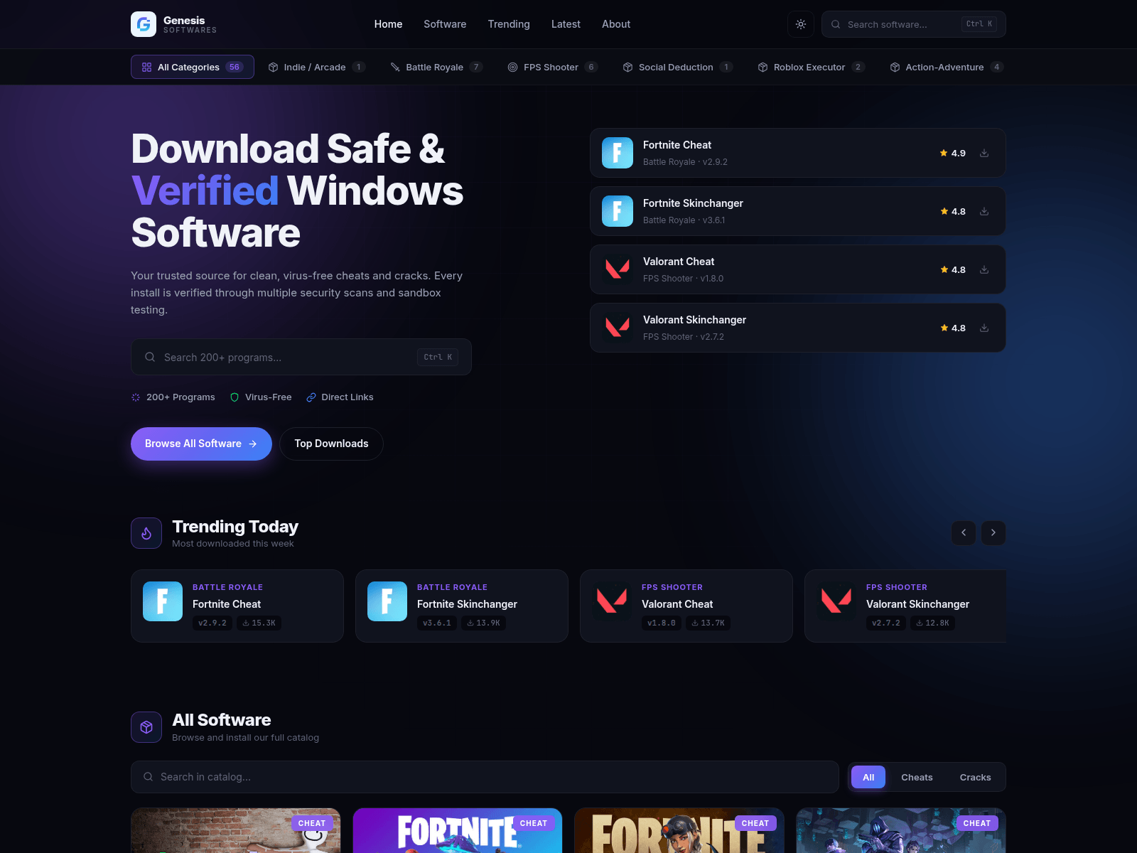Screenshot of genesis-softs.com