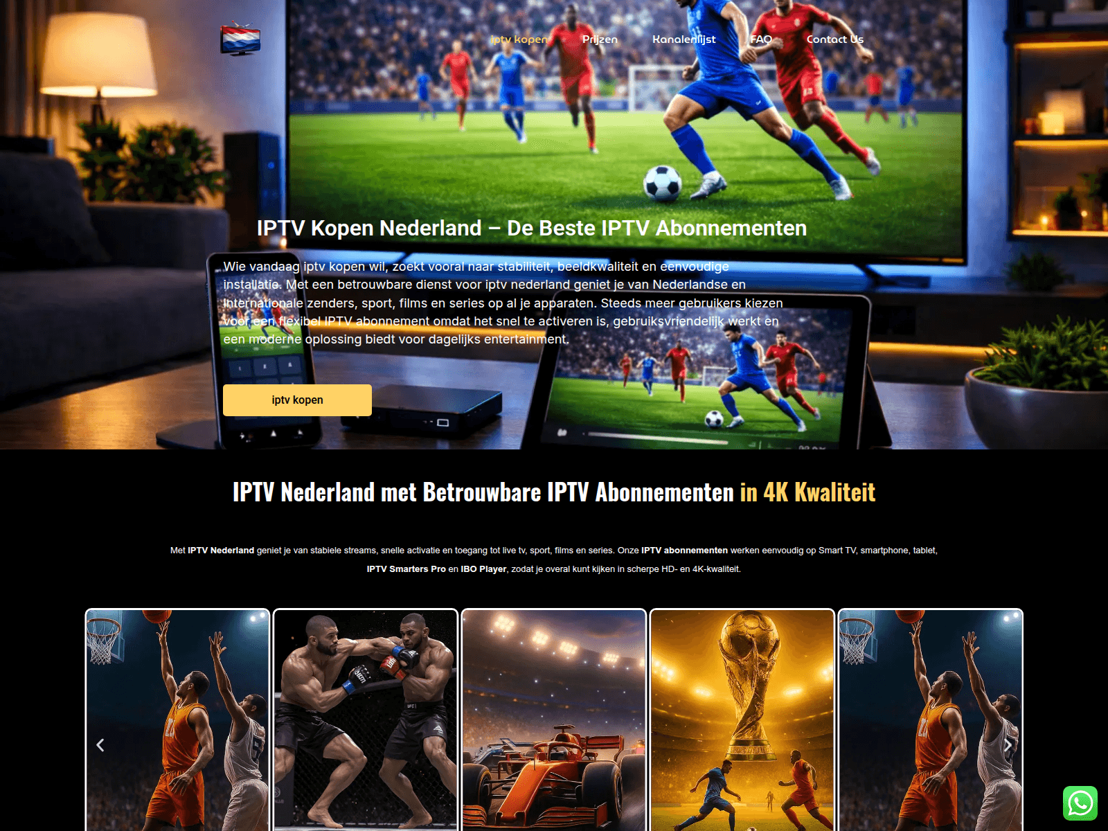 Screenshot of iptvsport.net