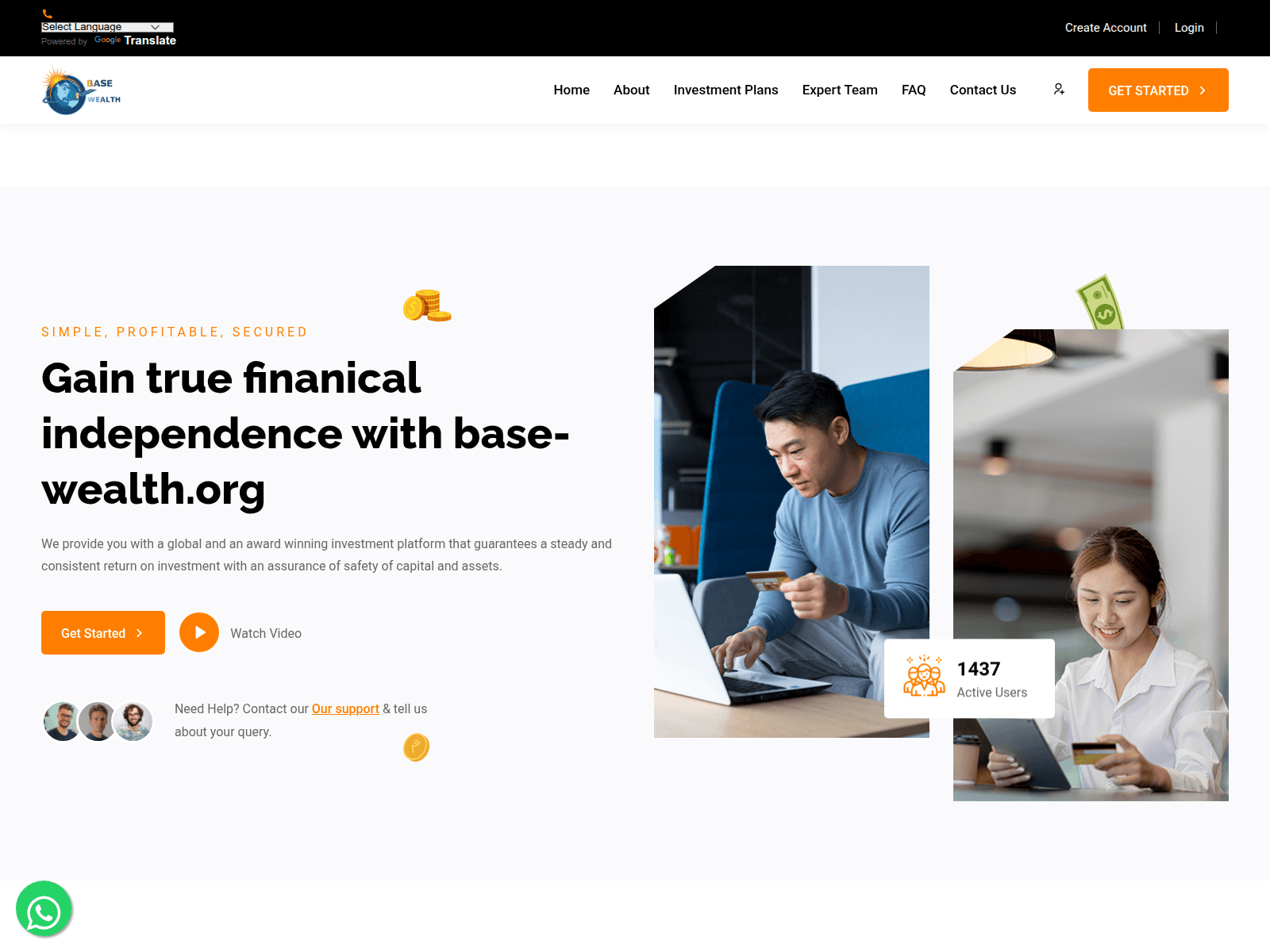 Screenshot of base-wealth.org