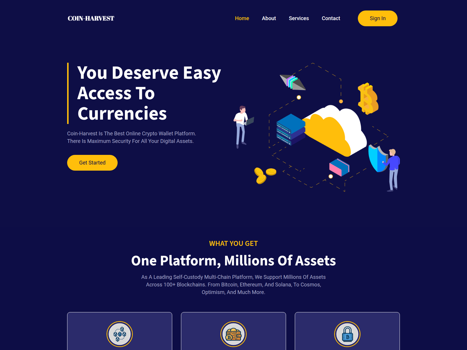 Screenshot of coin-harvest.com