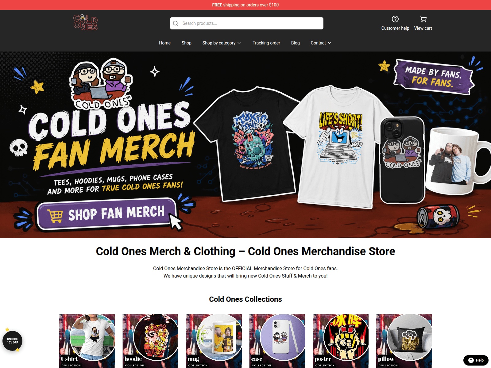 Screenshot of coldonesshop.com