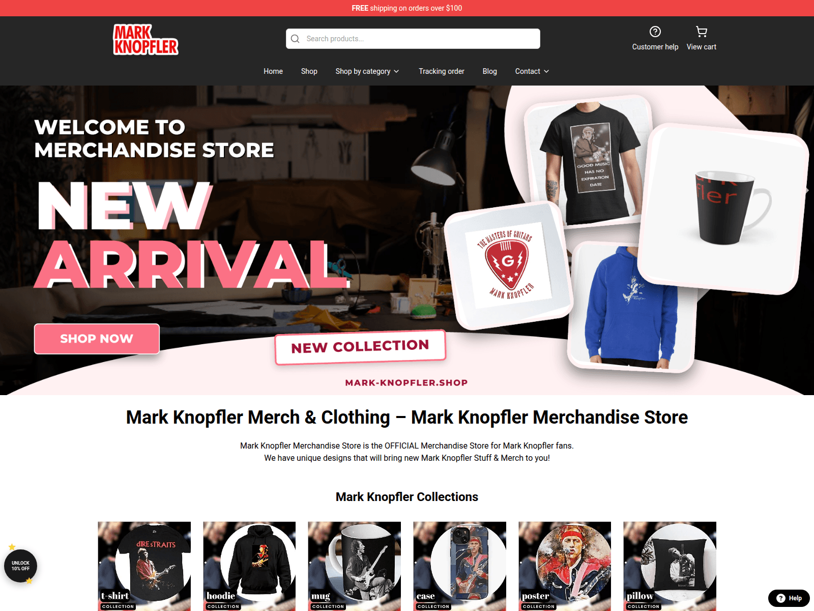 Screenshot of mark-knopfler.shop