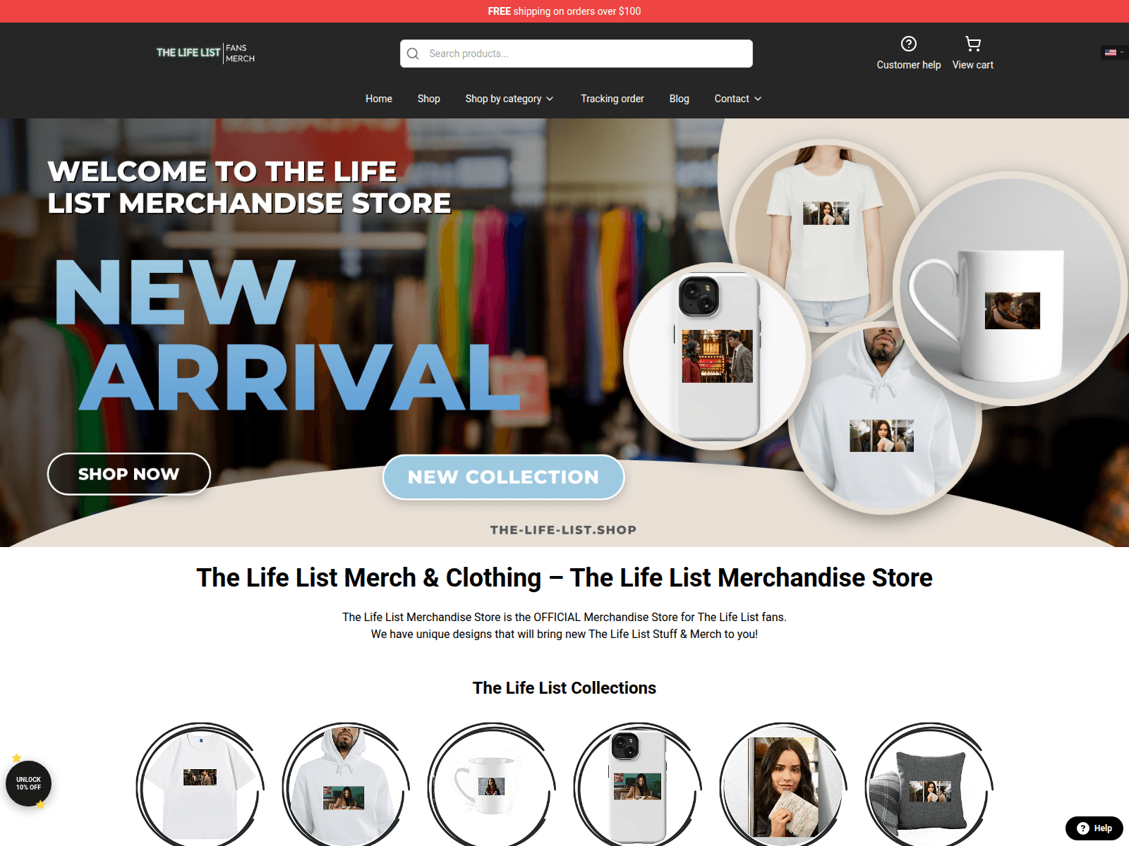 Screenshot of the-life-list.shop