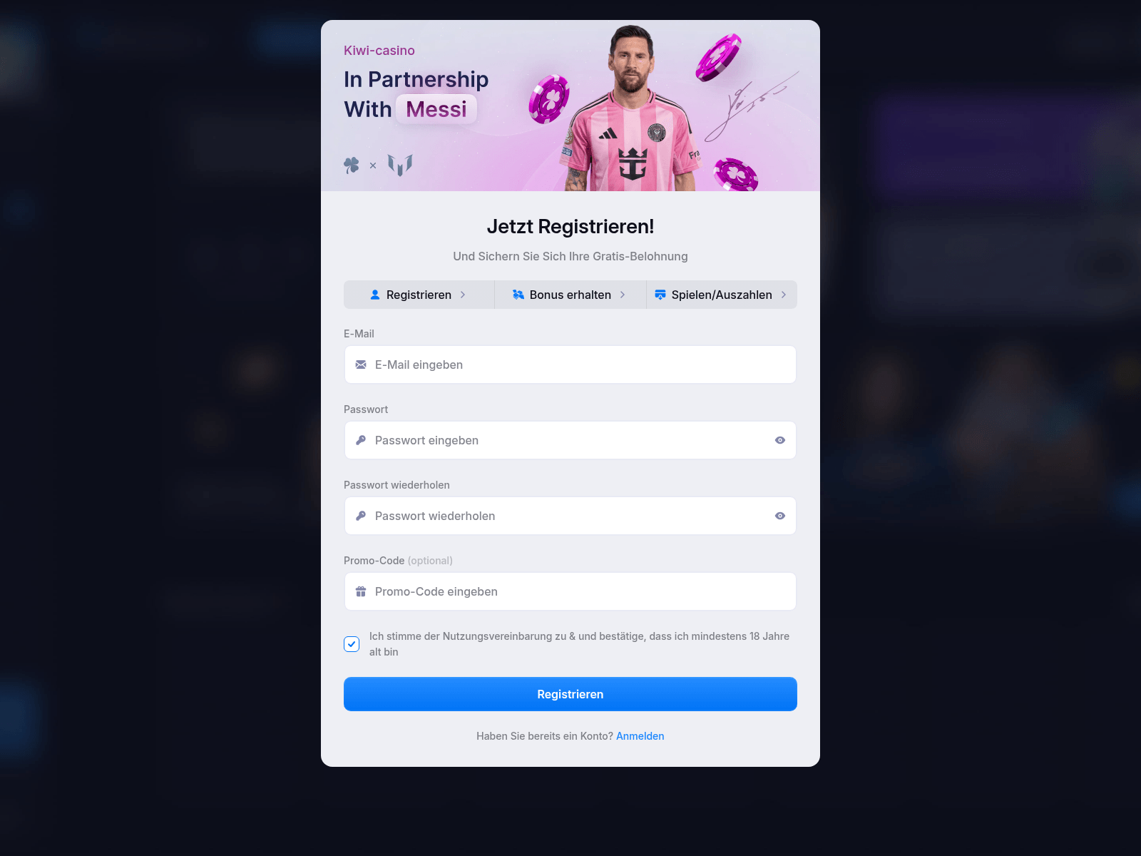 Screenshot of kiwi-casino.pro