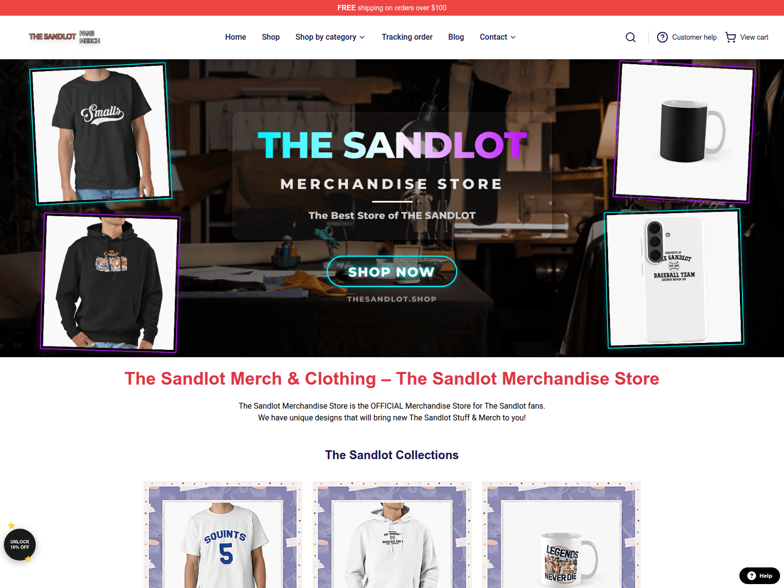 Screenshot of thesandlot.shop