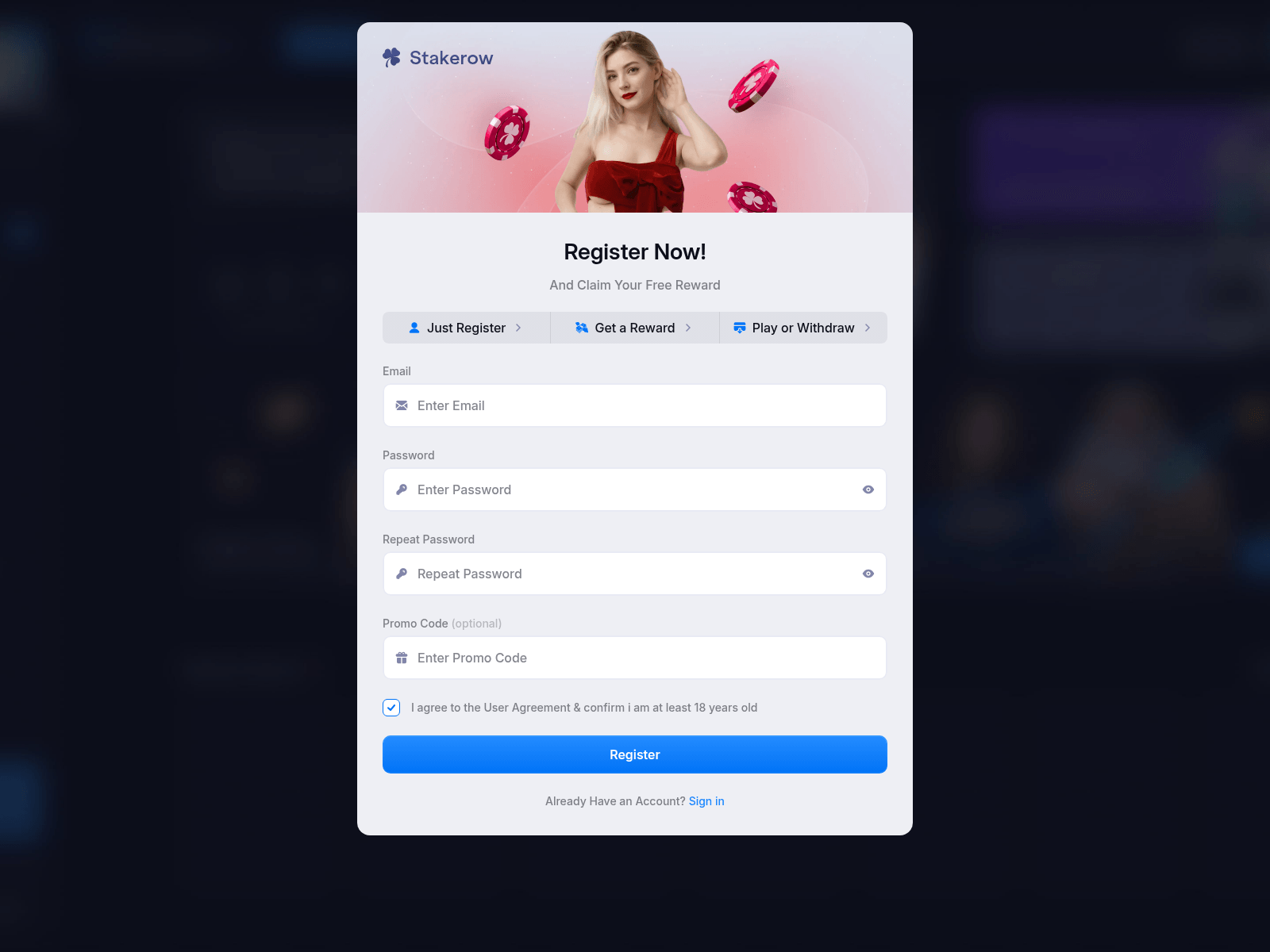 Screenshot of stakerow.com