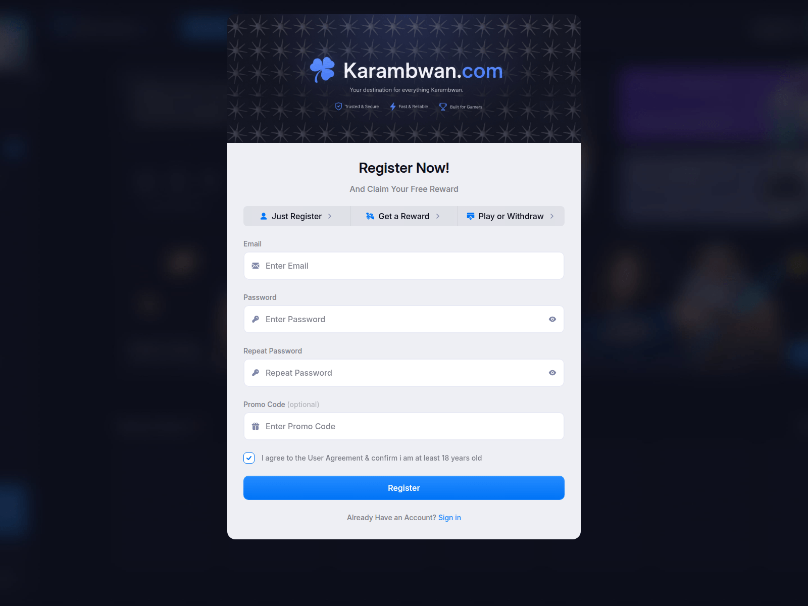 Screenshot of karambwan.com