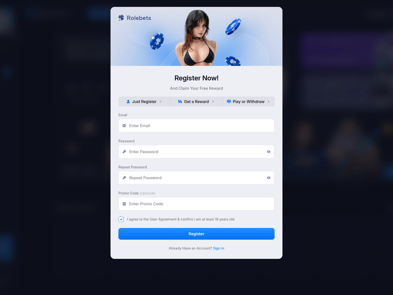 Screenshot of rolebets.com