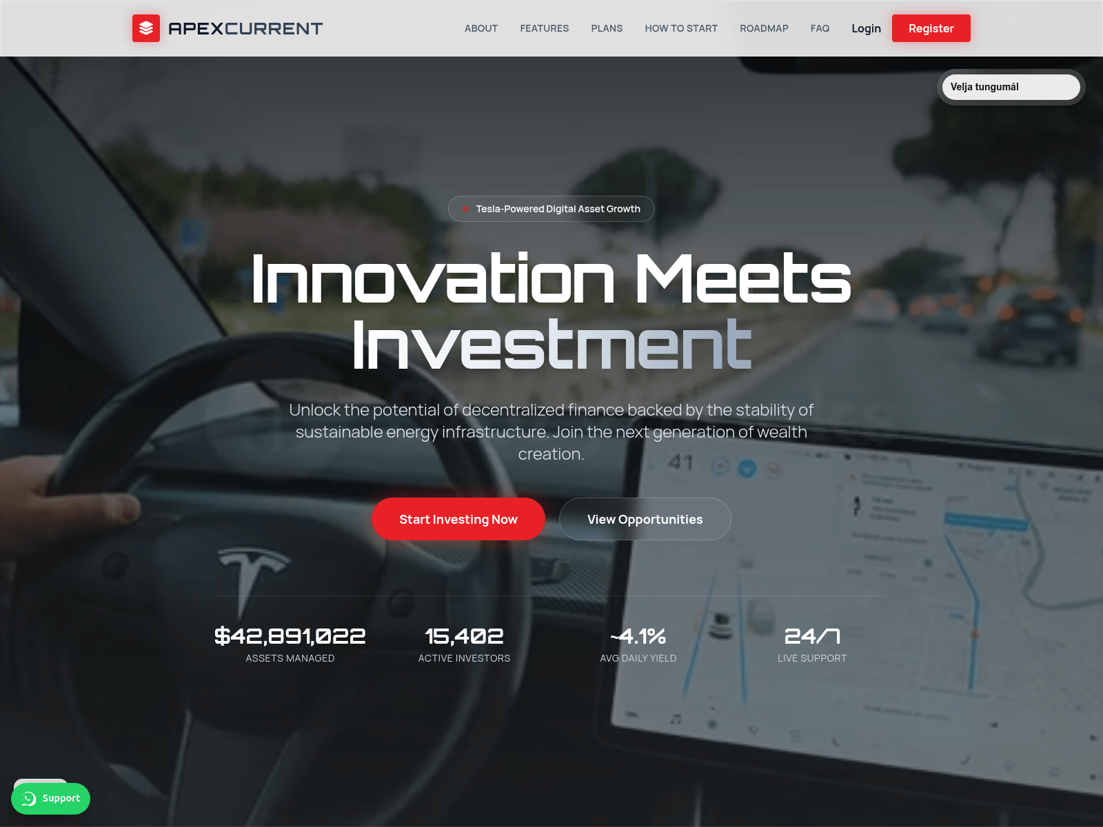 Screenshot of apexcurrentinvestment.com