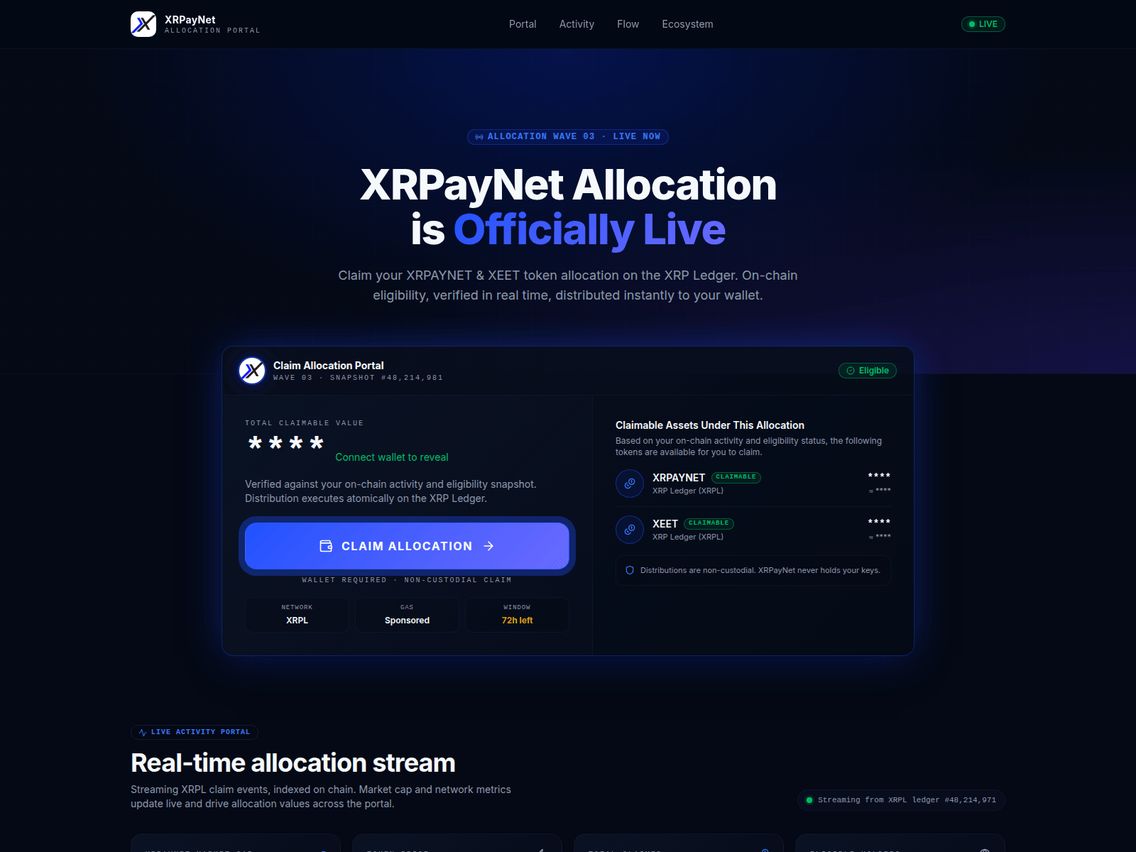 Скриншот сайта xrpaynet.live