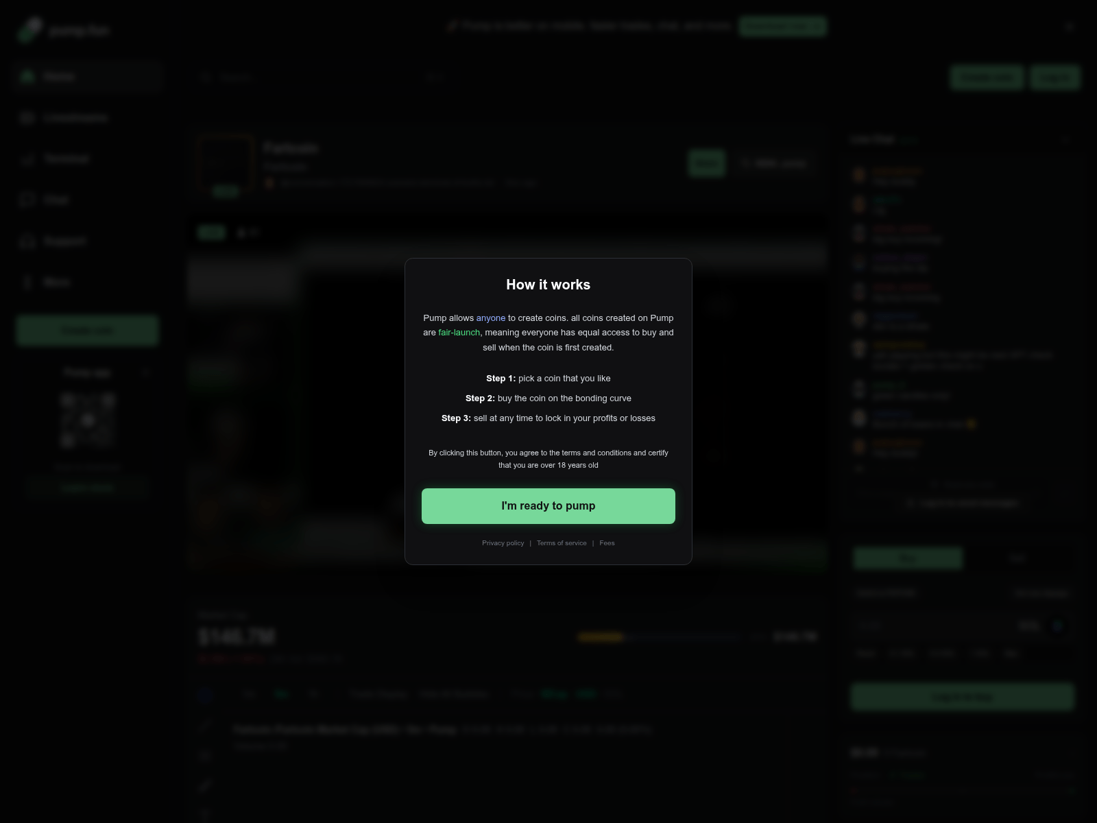 Screenshot of pumpmate.fun