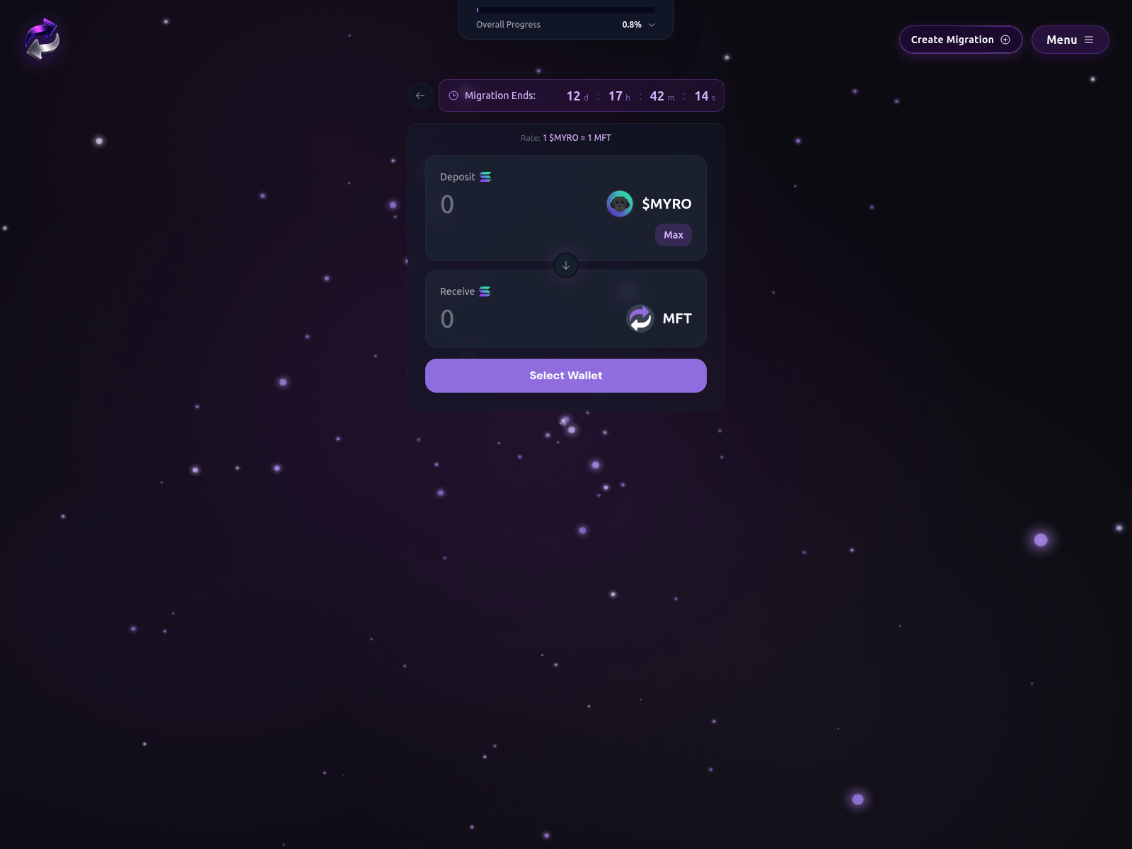 Screenshot of projectsmigrate.xyz