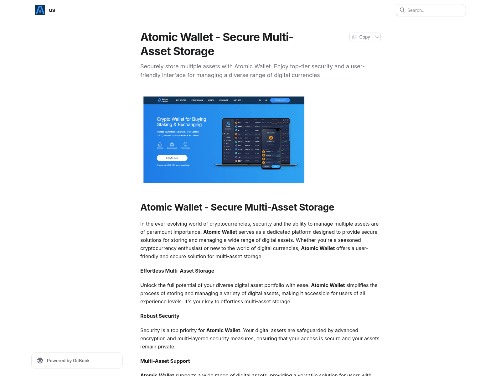 Screenshot of atomicuwaillet.gitbook.io