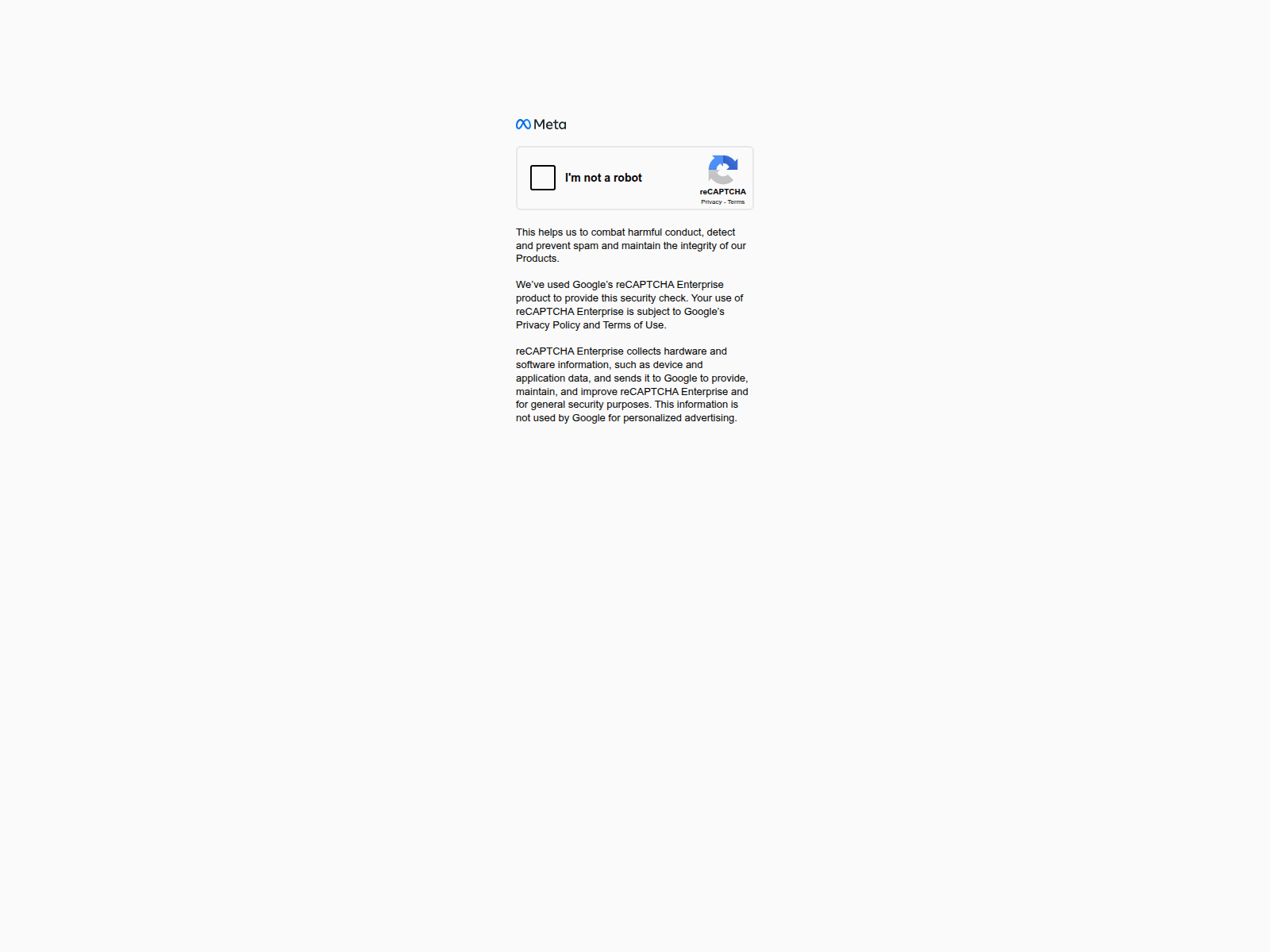 Screenshot of meta-transparency-review.web.app