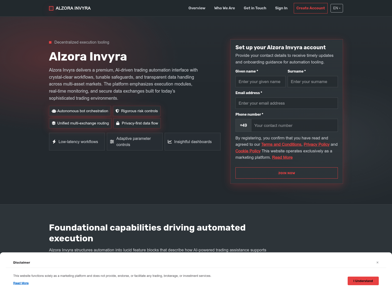 Screenshot of alzora-invyra.digital