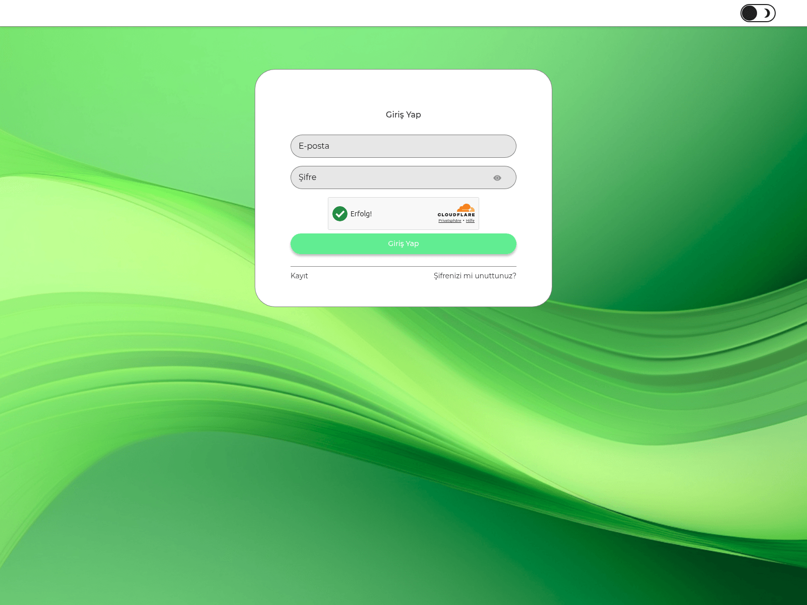 Screenshot von user.dashboardcenter.ltd