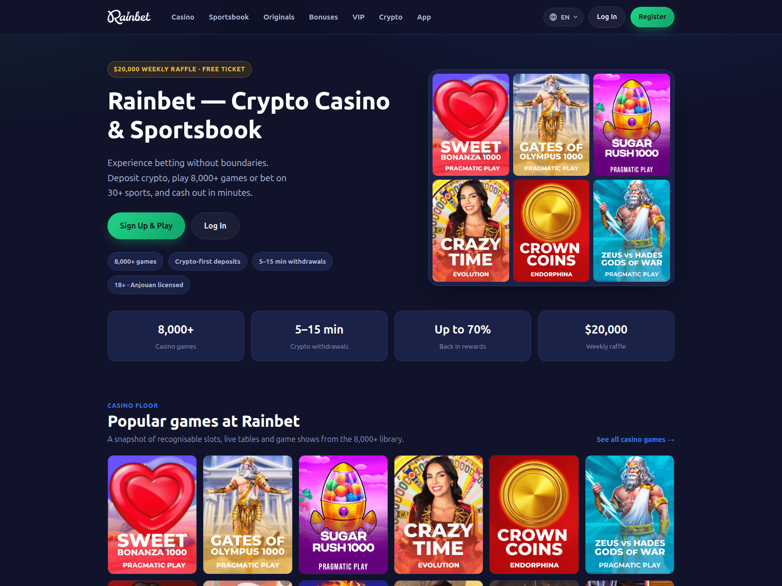 Screenshot of rainbet-world.com