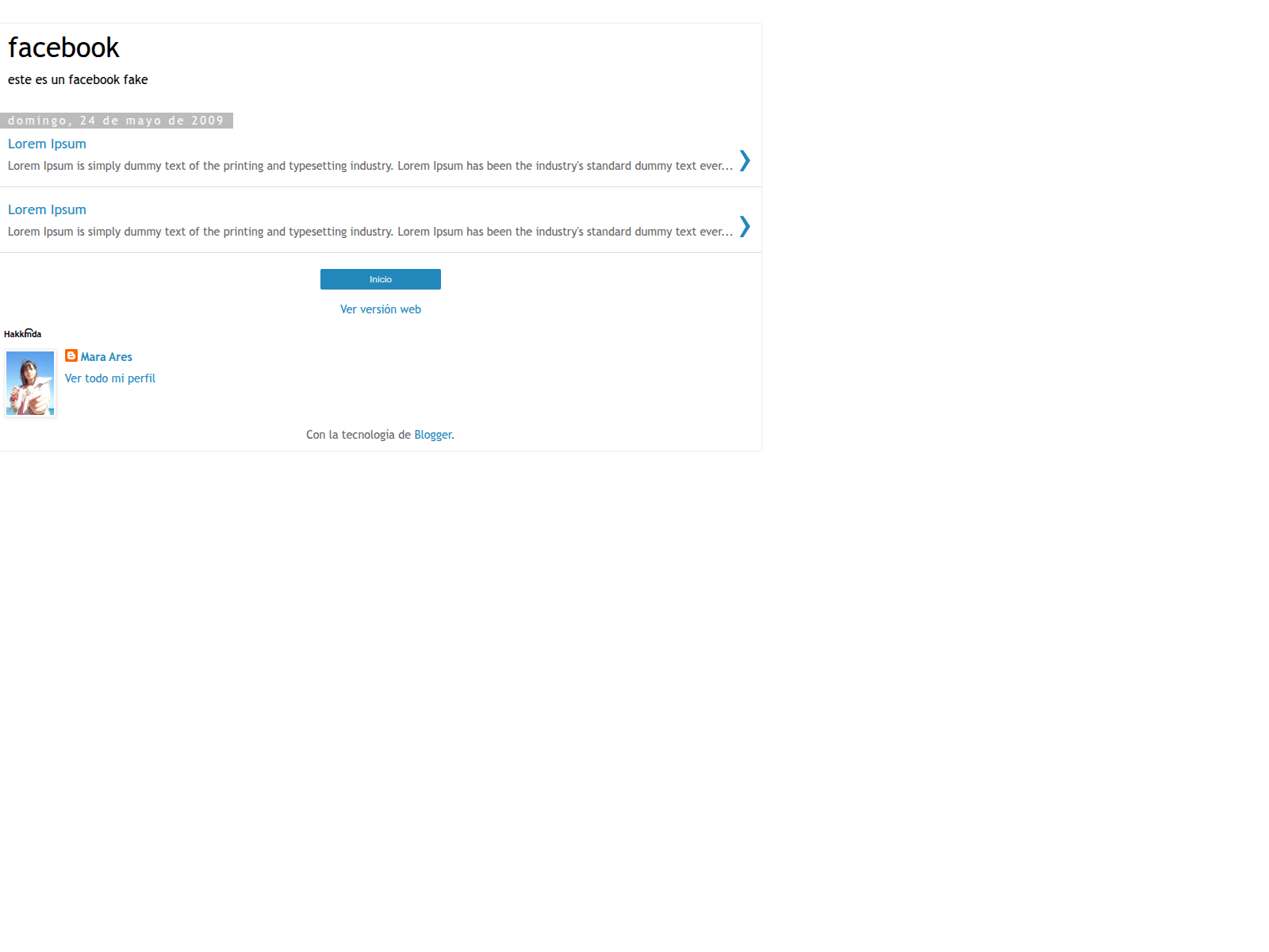 Screenshot of fake-facebook.blogspot.com