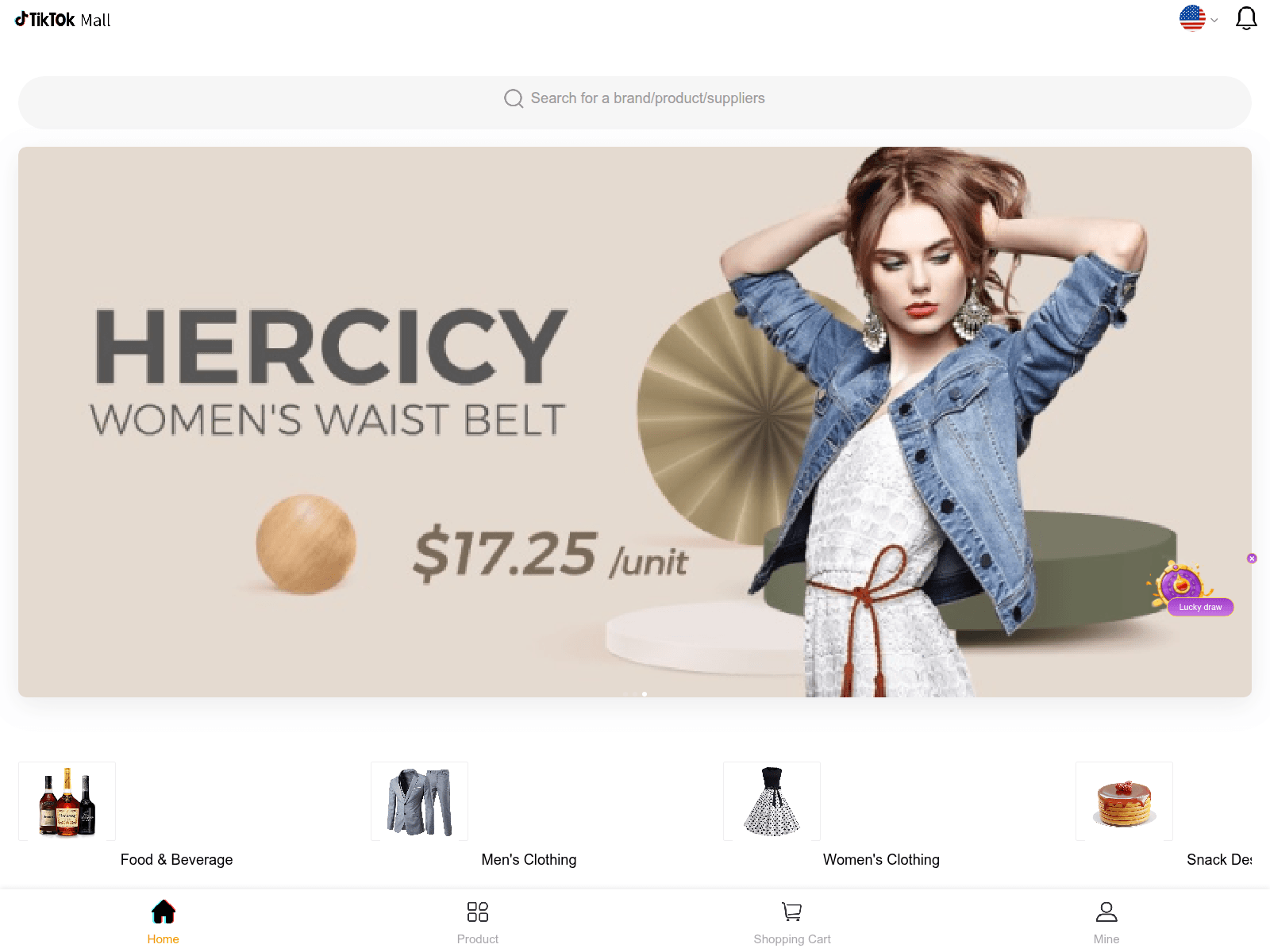 Screenshot of tkshop.dychinaa.com