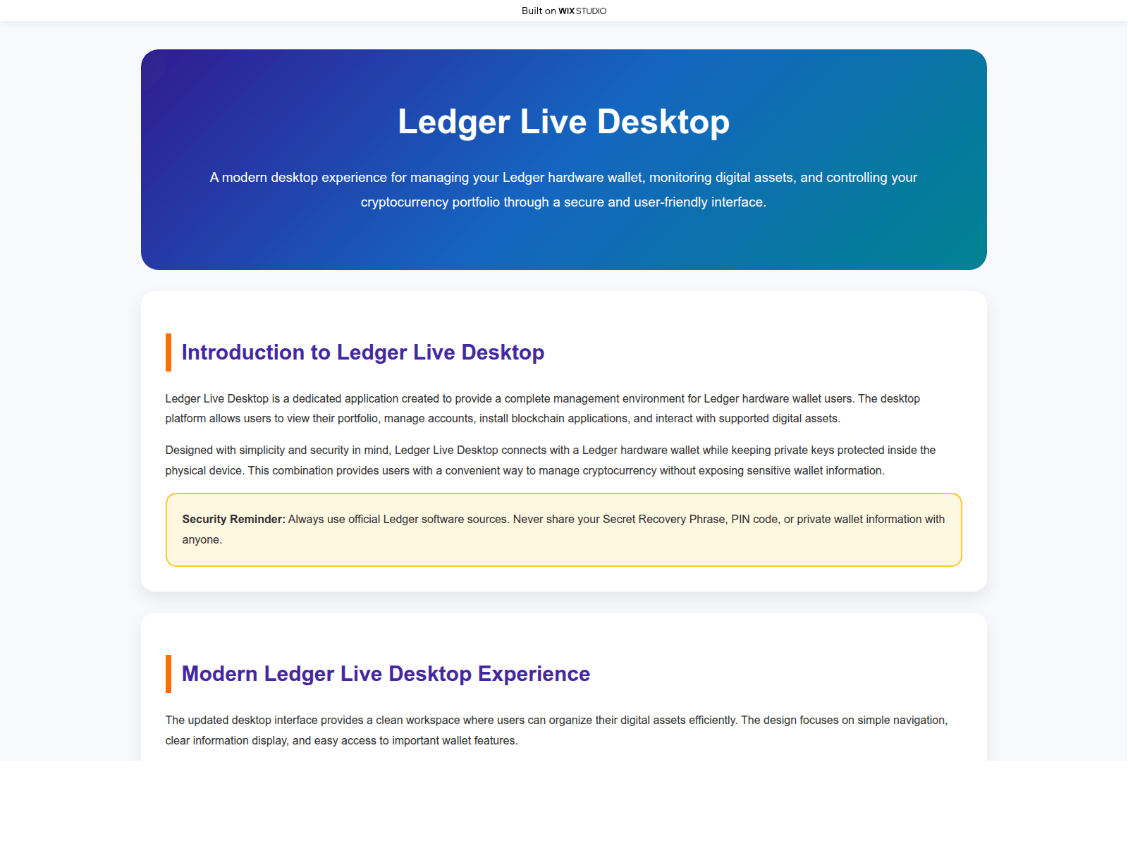 Screenshot of desktop-liveladgr.wixstudio.com