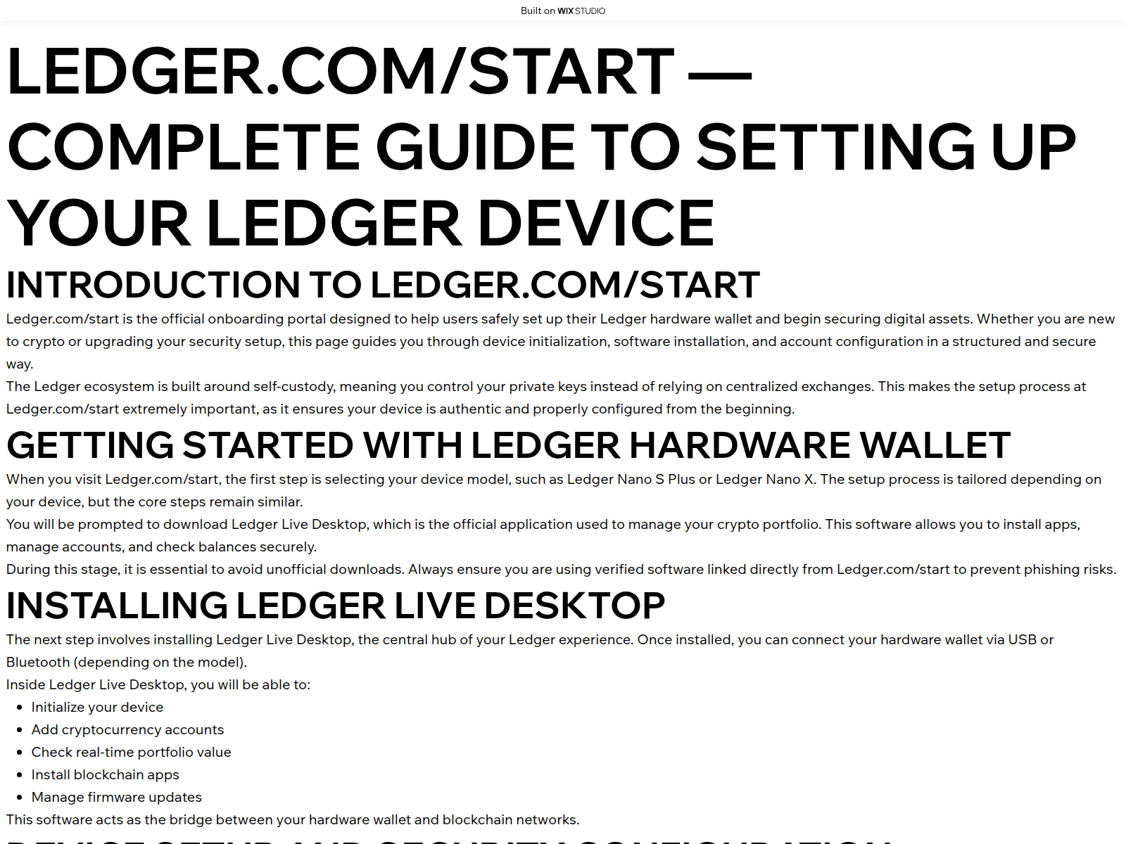 Screenshot of users-comstarted.wixstudio.com