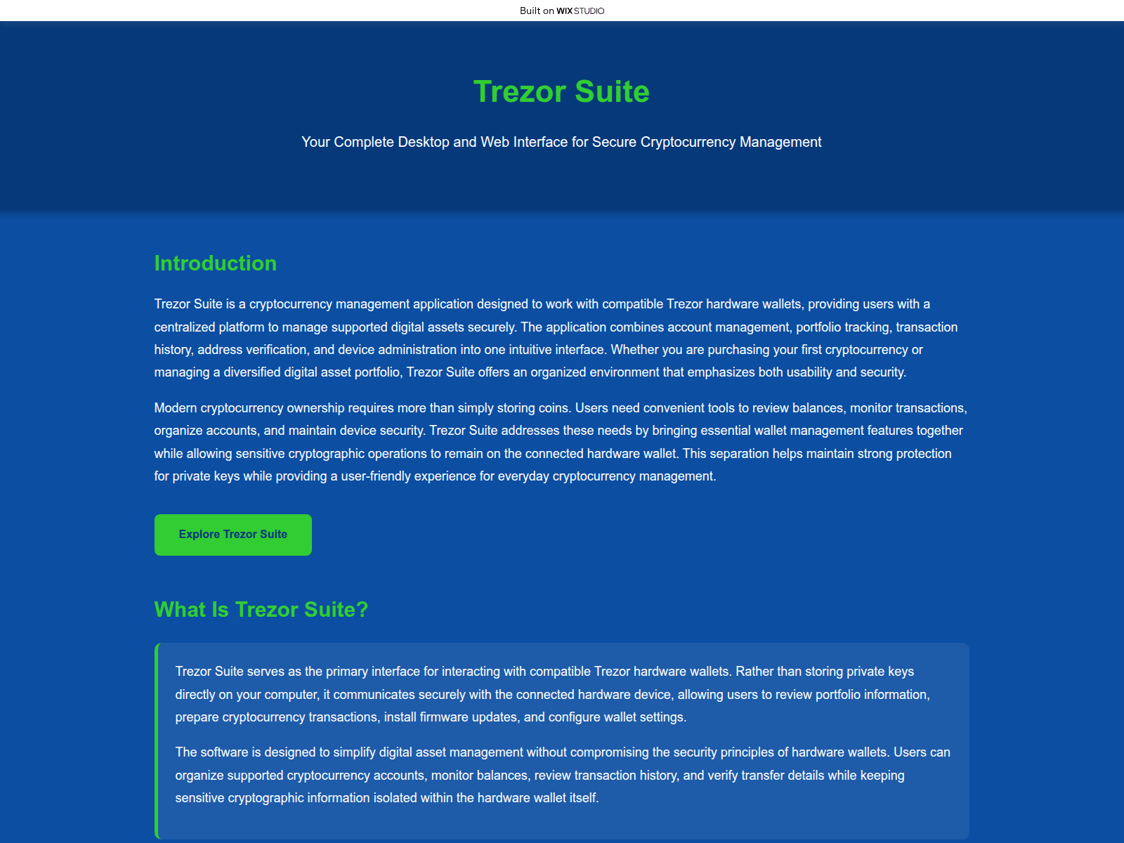 Screenshot of connect-suiteapp.wixstudio.com