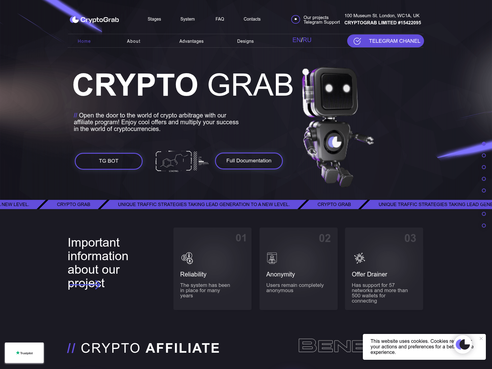 Screenshot of cryptograb.io