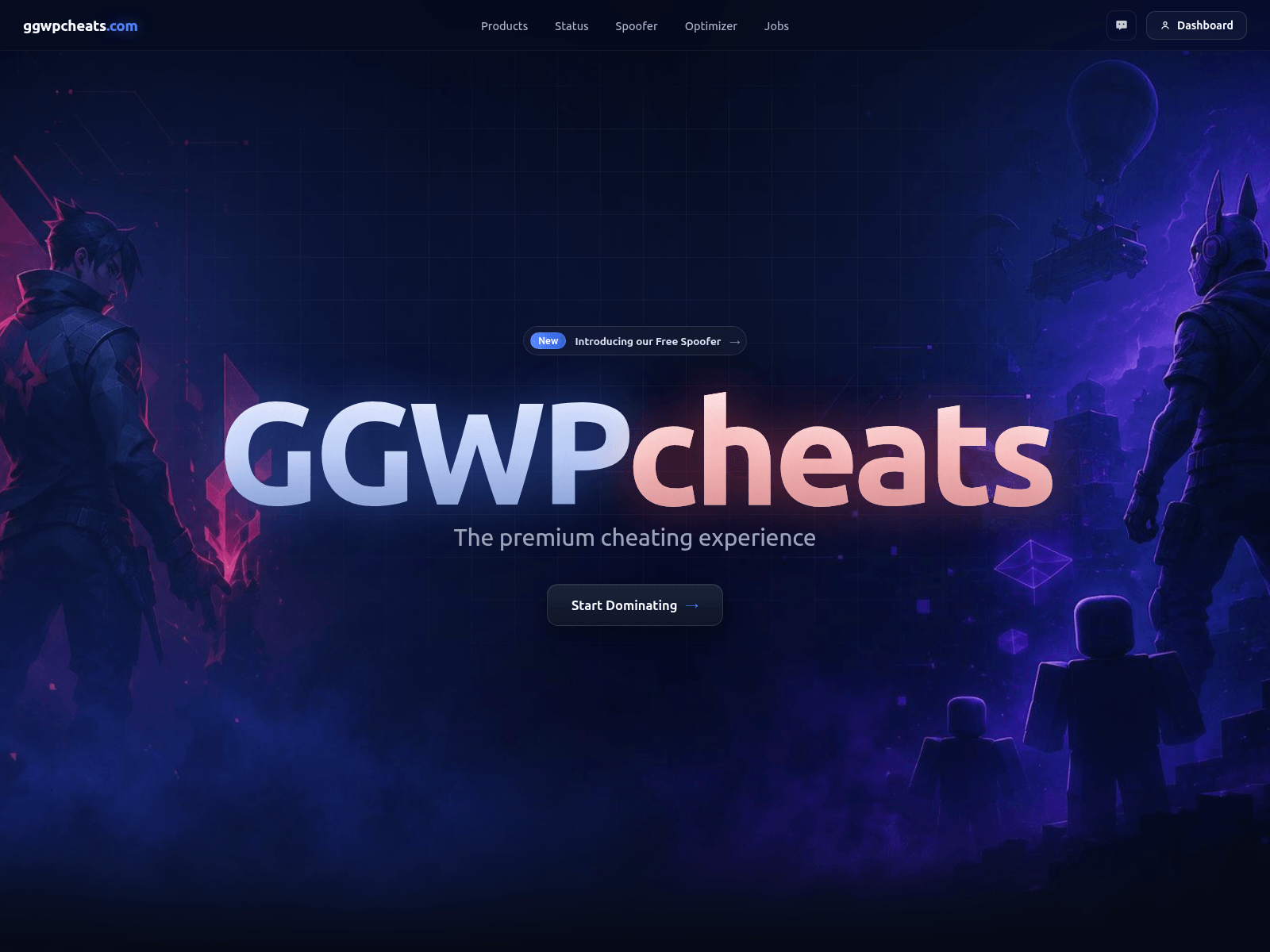 Screenshot of ggwpcheats.com