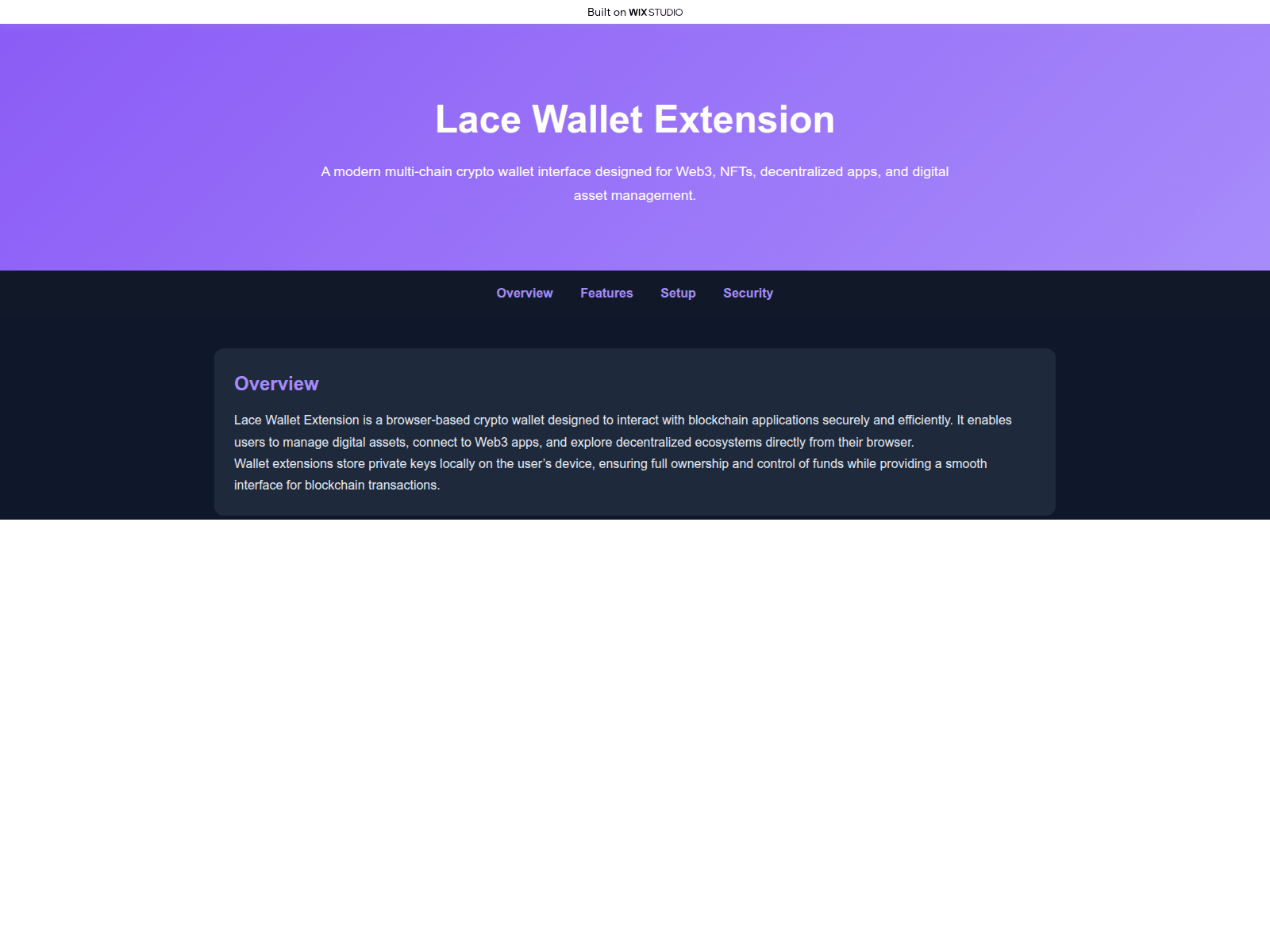 Screenshot of io-lace-nav.wixstudio.com