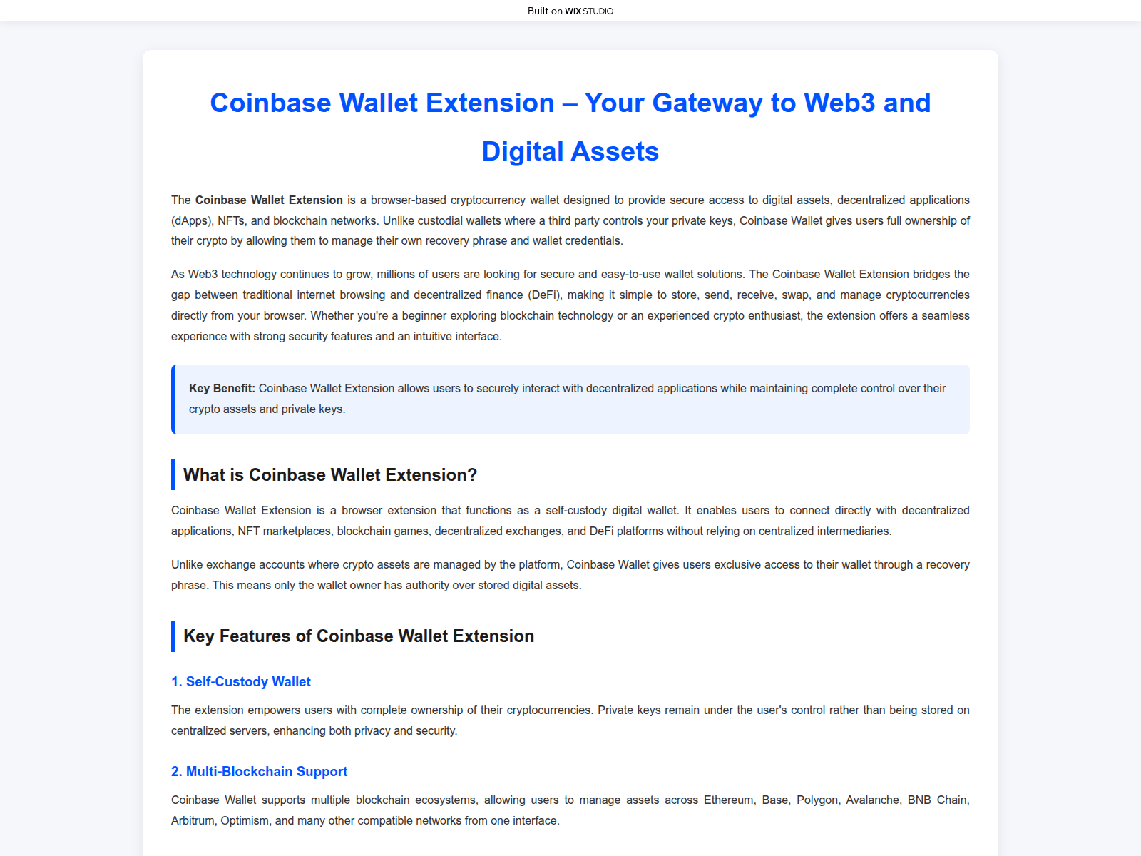 Screenshot of koinbase-home.wixstudio.com