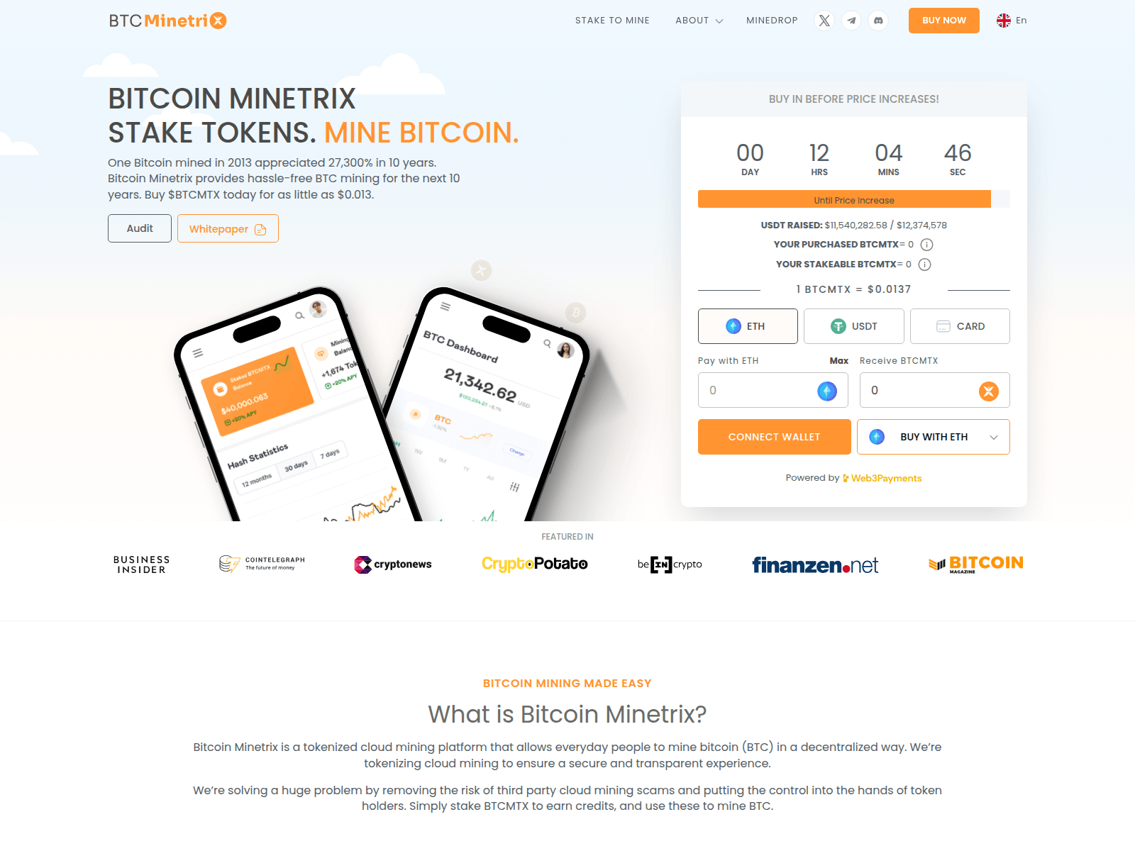 Screenshot of bitcoinminetrix-com.pages.dev