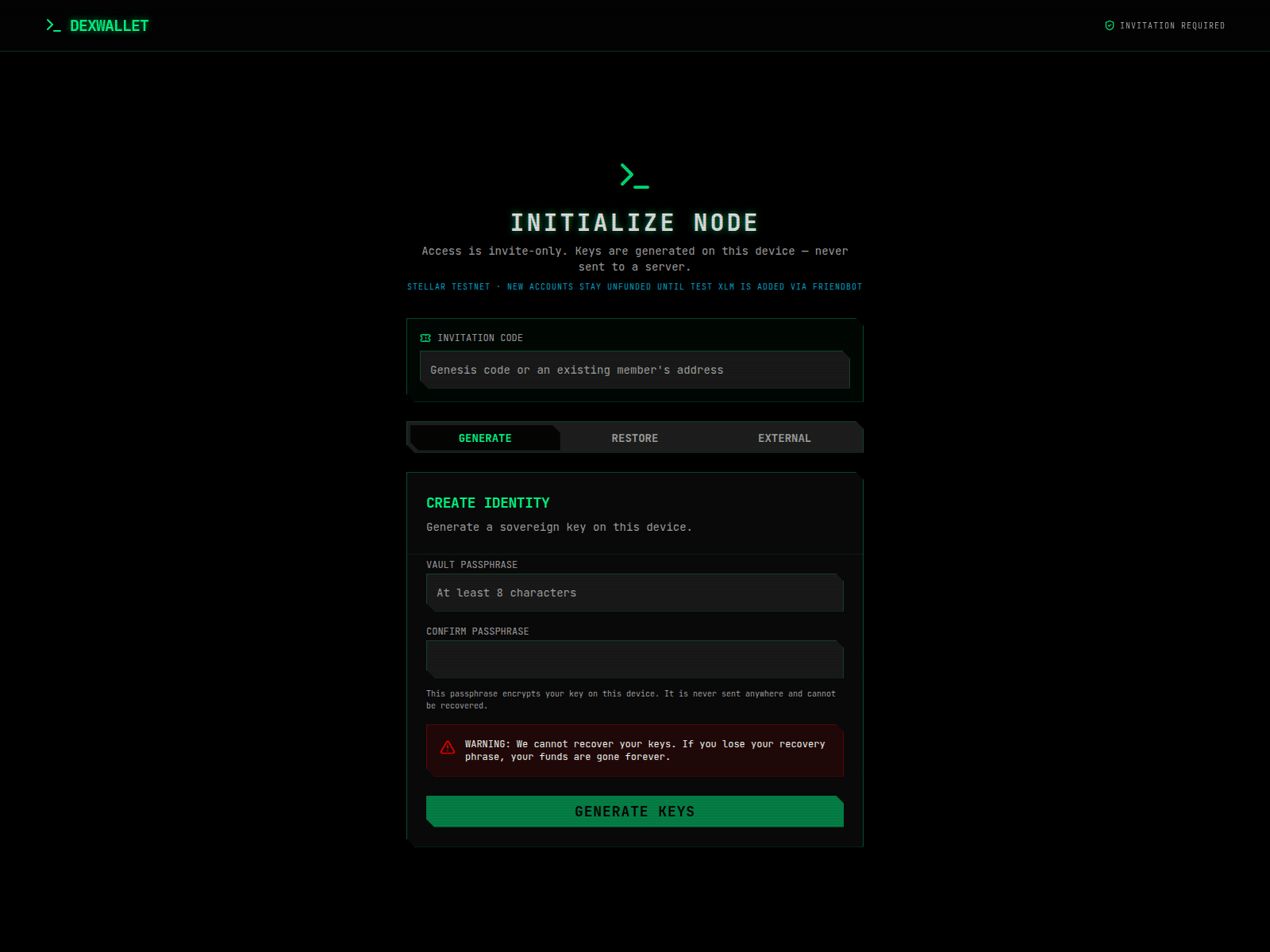 Screenshot of dexwallet.live