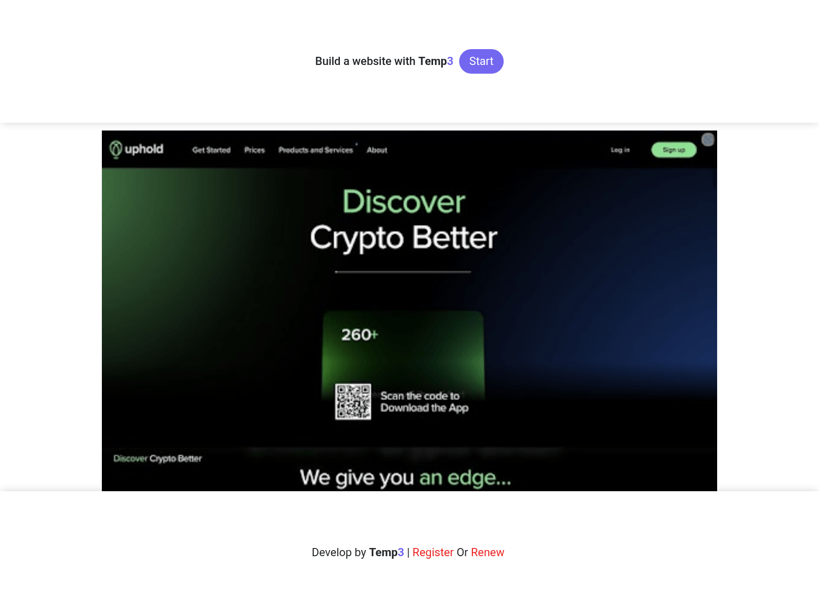 Screenshot of login-uphold--auth.tem3.io