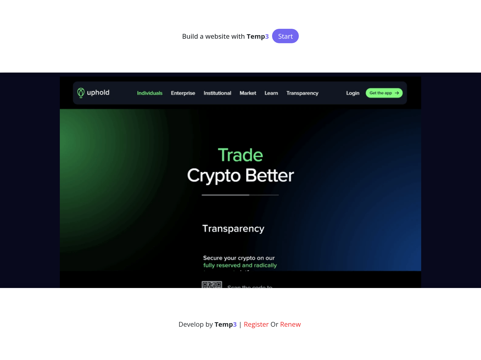 Screenshot of login-upholld-secure.tem3.io