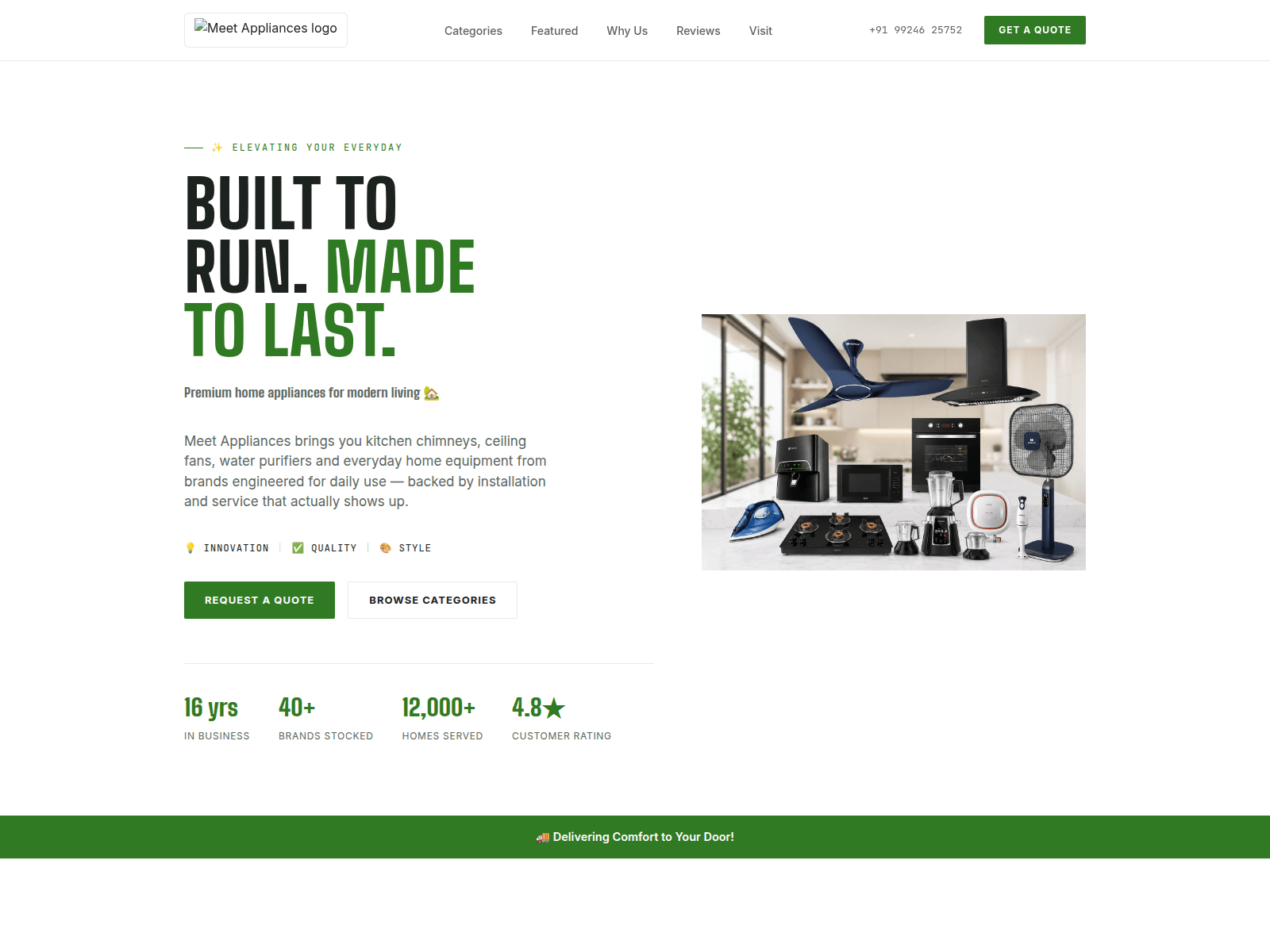 Screenshot of meet-appliances.com