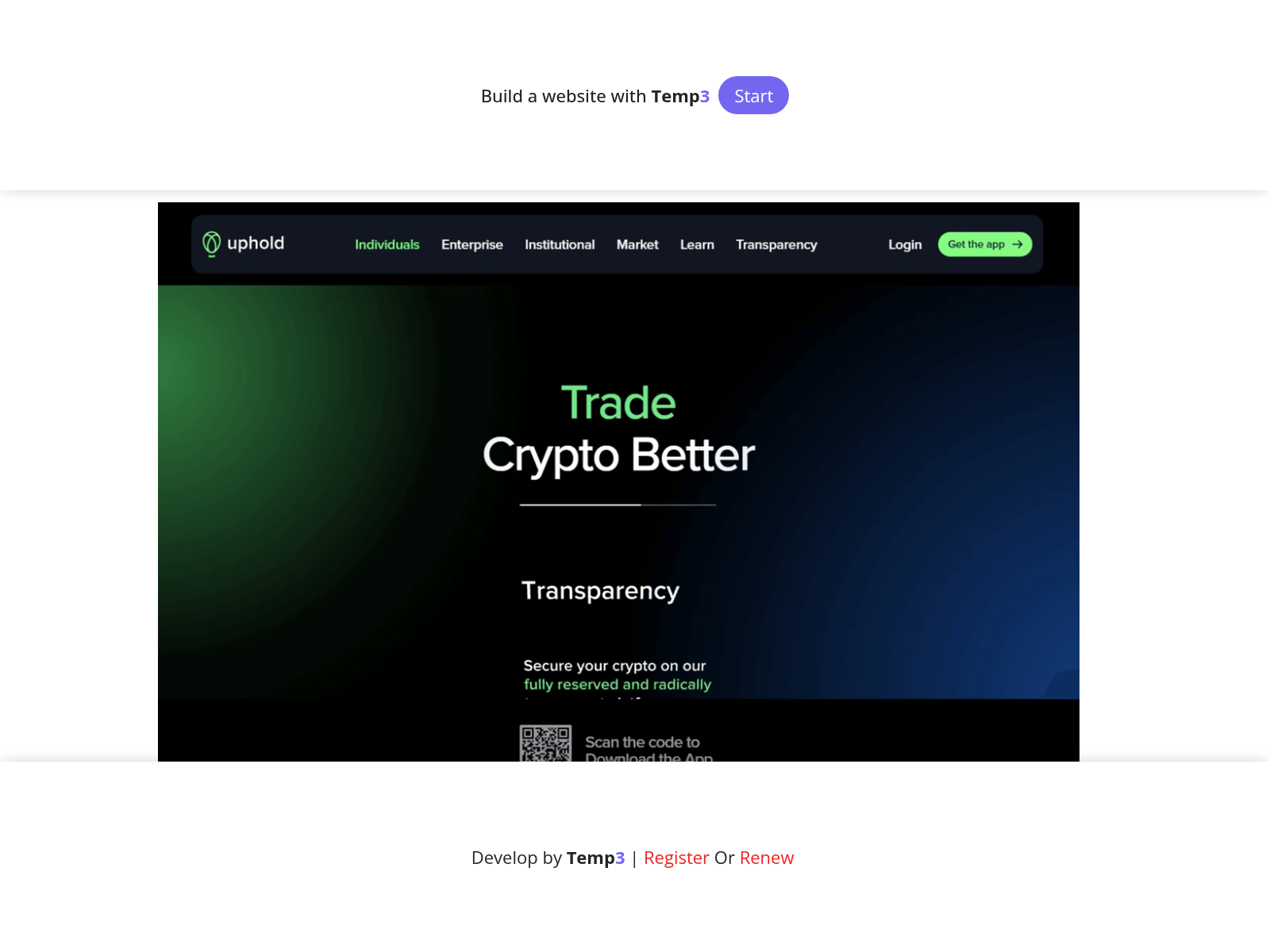 Screenshot of upholde-access-again.tem3.io